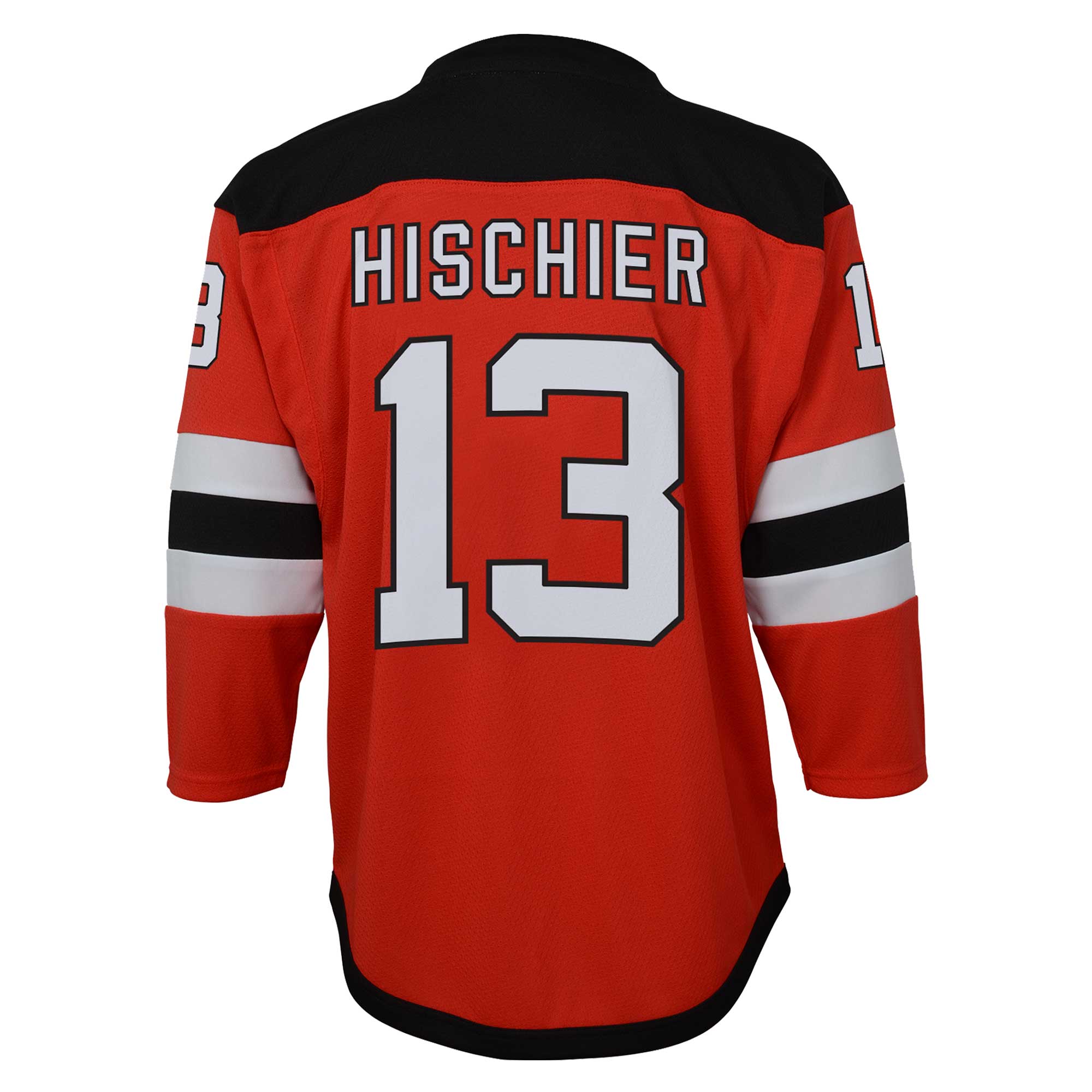 Nico Hischier New Jersey Devils Youth Captain Patch Home Replica Player Jersey – Red Clowdercats