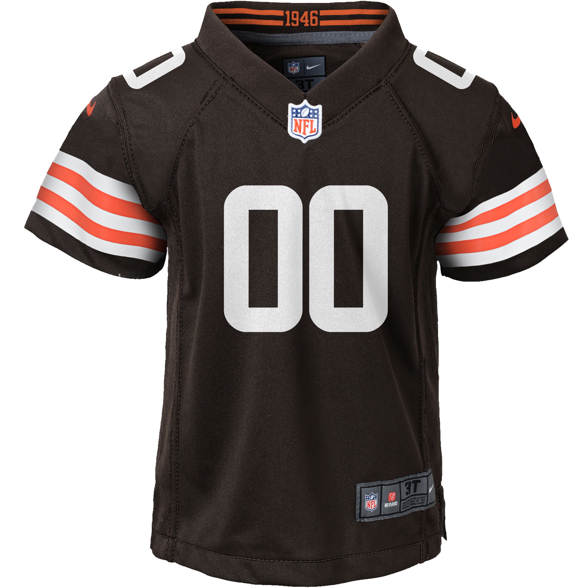 Nike Cleveland Browns Youth Custom Game Jersey – Brown Clowdercats