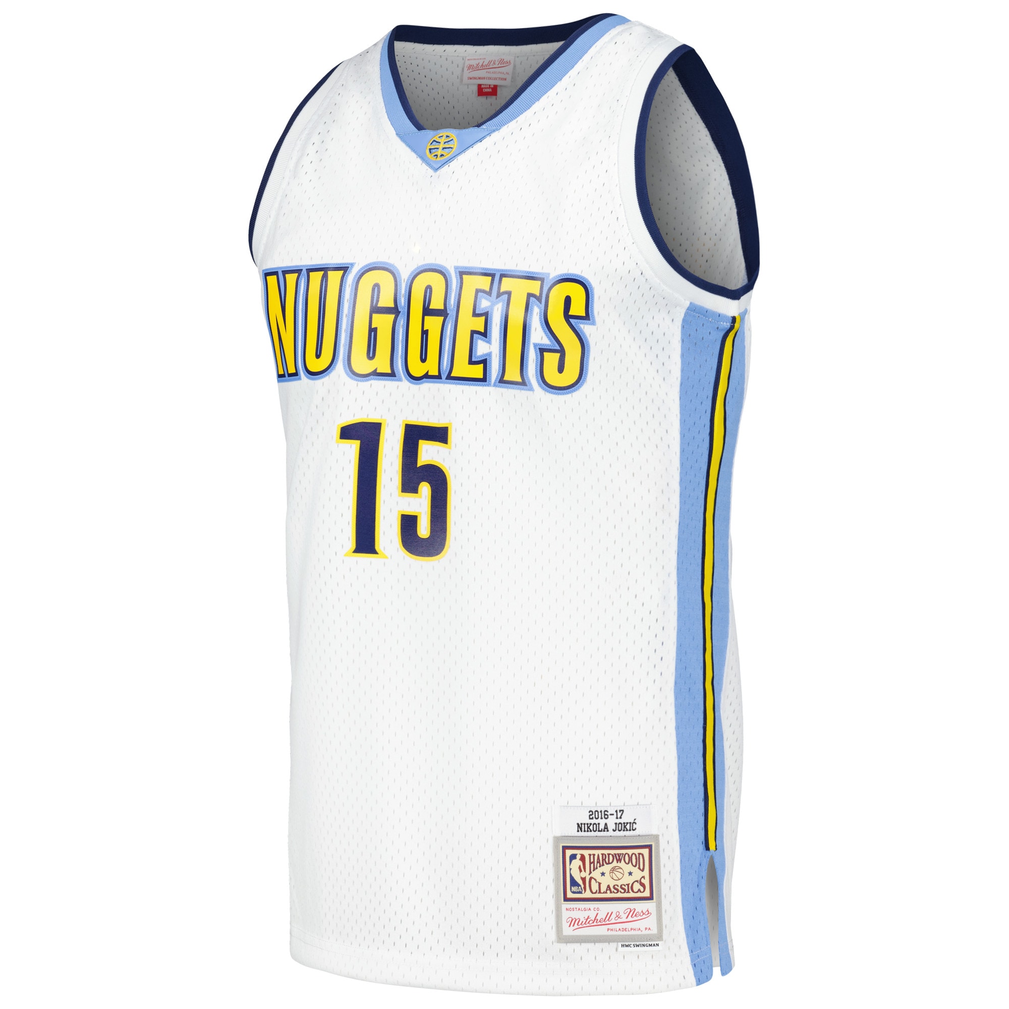 Nikola Jokic Denver Nuggets Mitchell & Ness 2016/17 Throwback Swingman Jersey – White Clowdercats