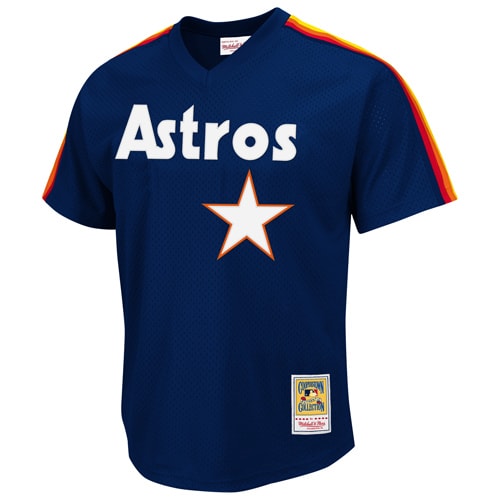 Nolan Ryan Houston Astros Mitchell & Ness 1988 Authentic Cooperstown Collection Mesh Batting Practice Jersey – Navy