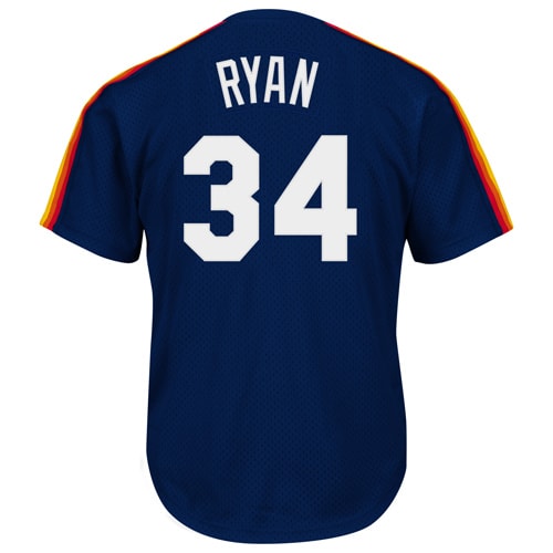 Nolan Ryan Houston Astros Mitchell & Ness 1988 Authentic Cooperstown Collection Mesh Batting Practice Jersey – Navy