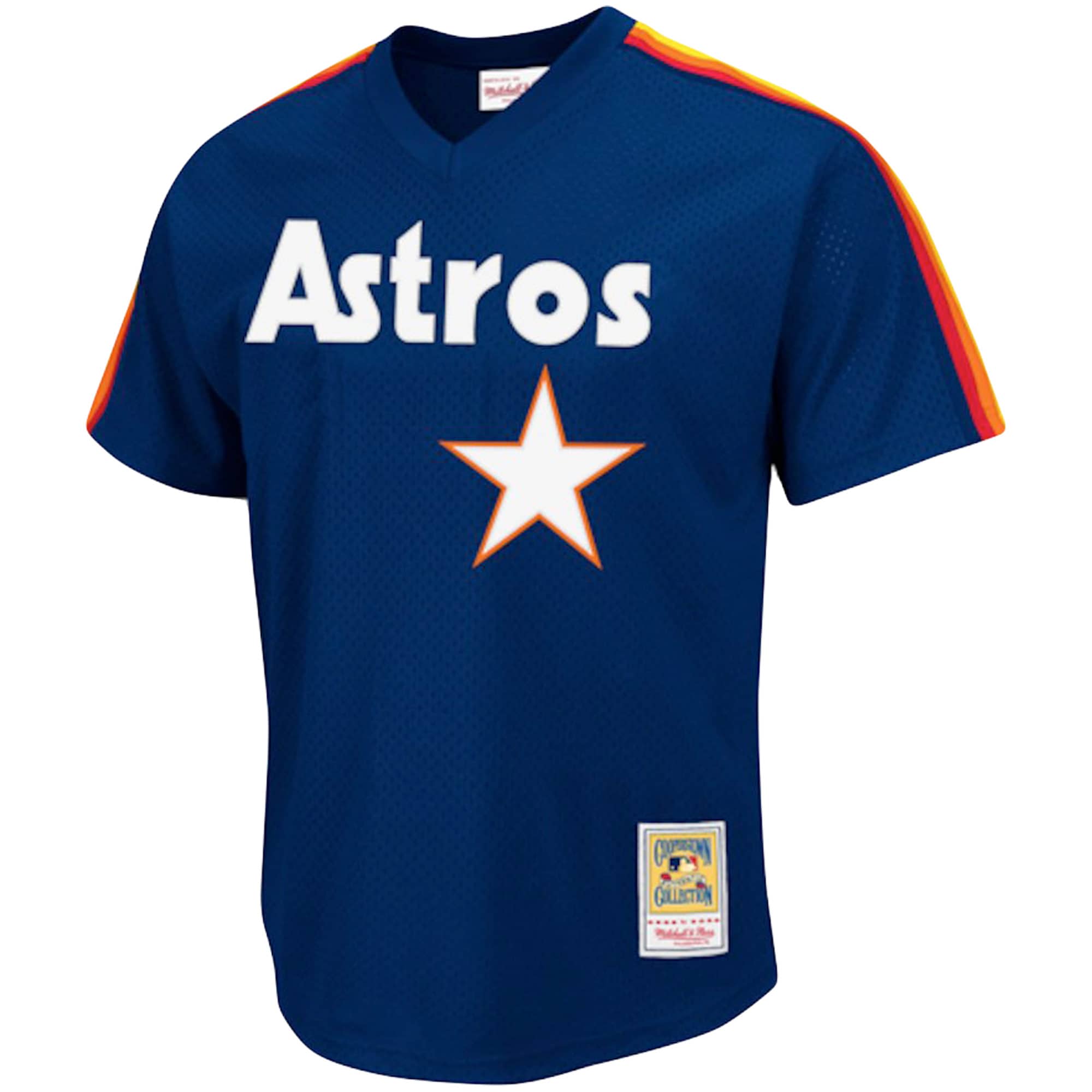 Nolan Ryan Houston Astros Mitchell & Ness Cooperstown Collection Big & Tall Mesh Batting Practice Jersey – Navy