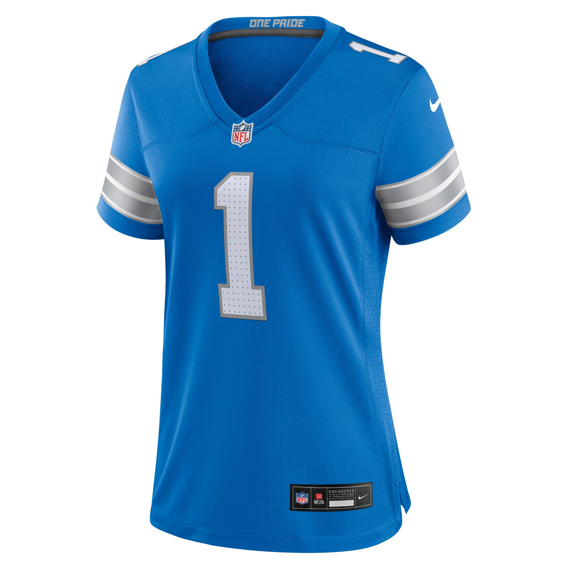 Number 1 Bride Detroit Lions Nike Women’s Game Jersey – Blue Clowdercats