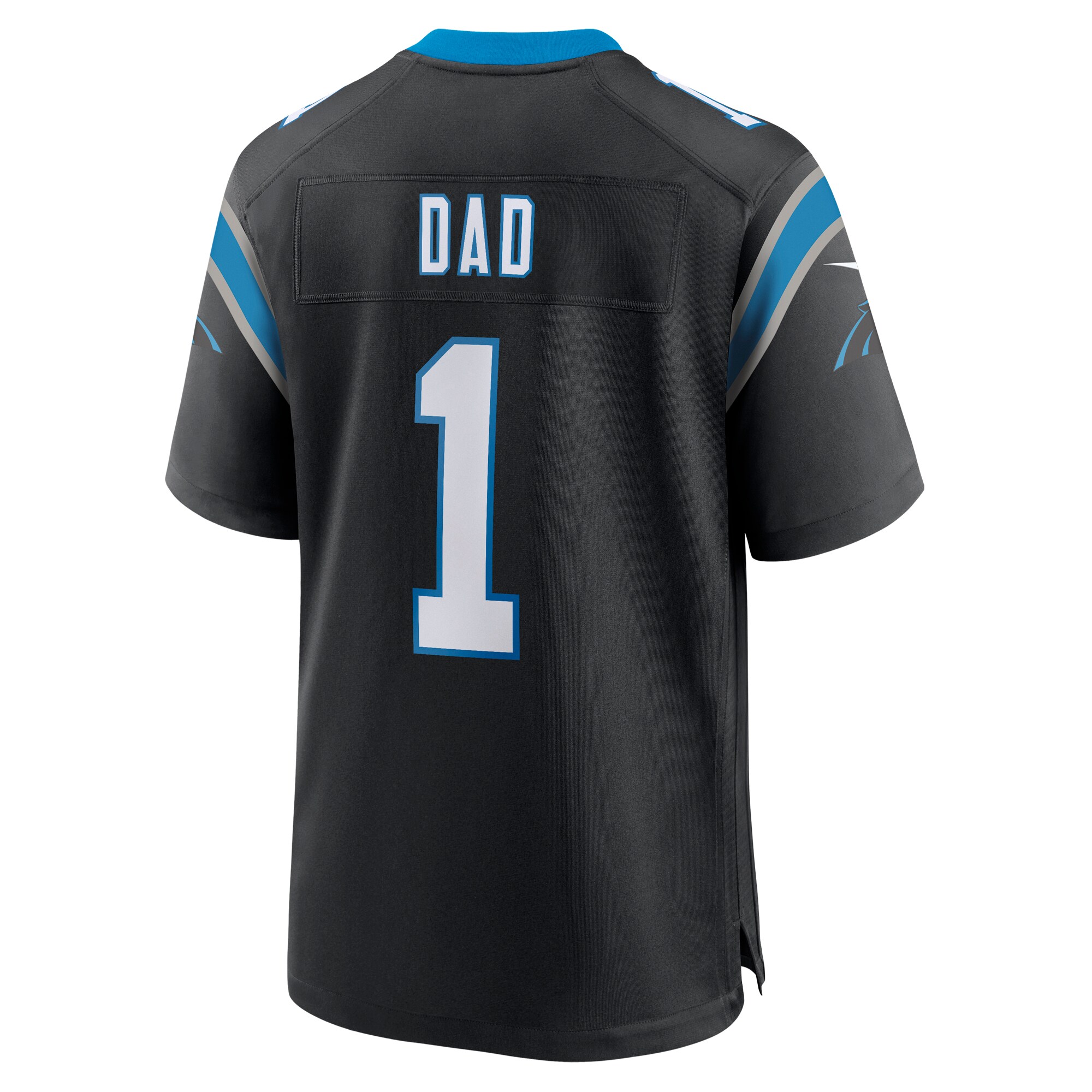 Number 1 Dad Carolina Panthers Nike Game Jersey – Black Clowdercats