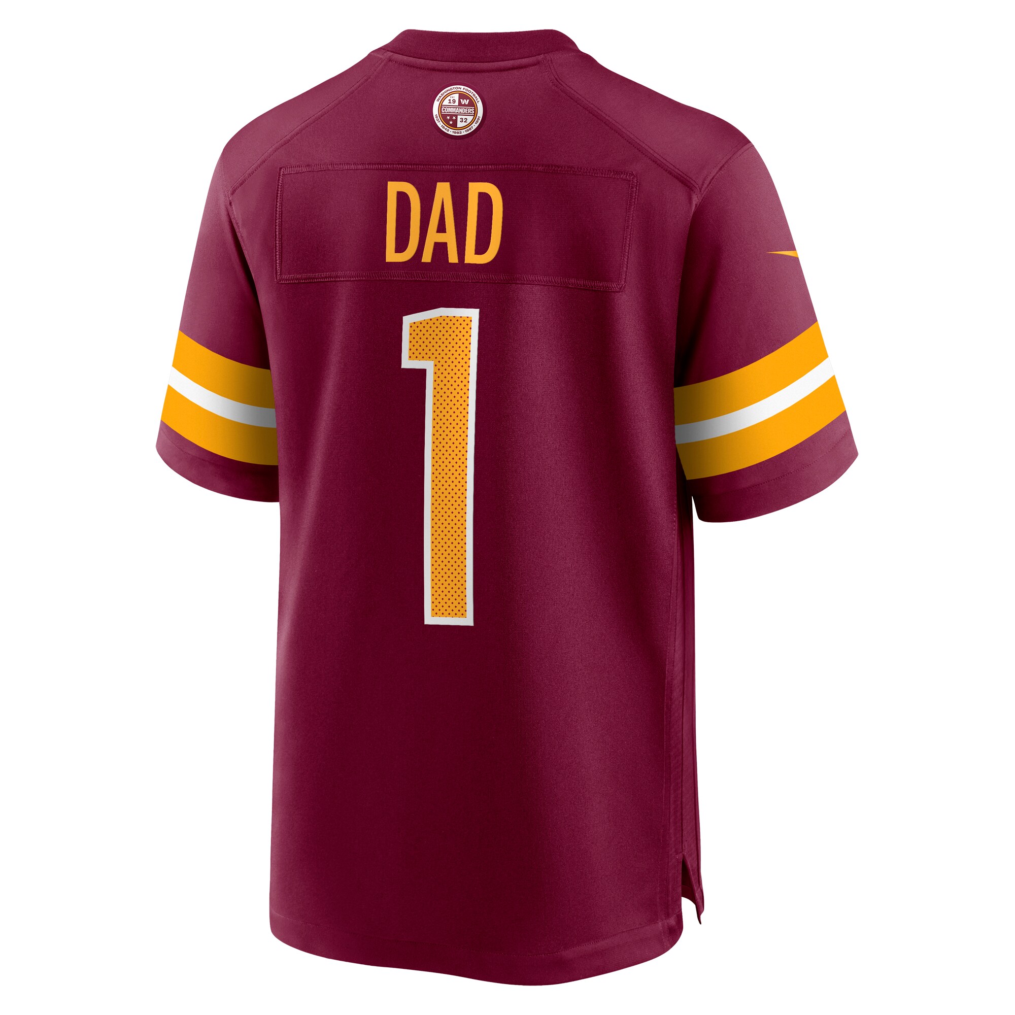 Number 1 Dad Washington Commanders Nike Game Jersey – Burgundy Clowdercats