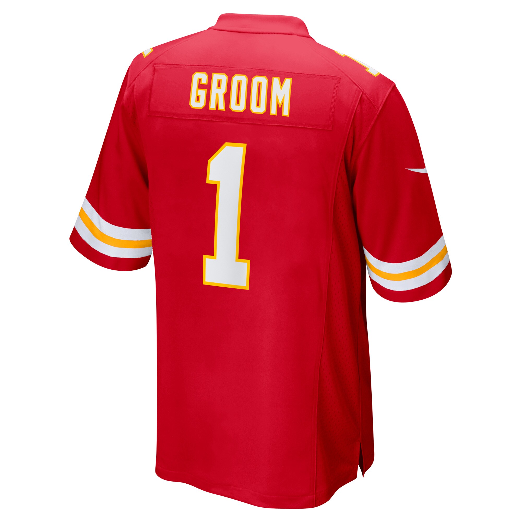 Number 1 Groom Kansas City Chiefs Nike Game Jersey – Red Clowdercats