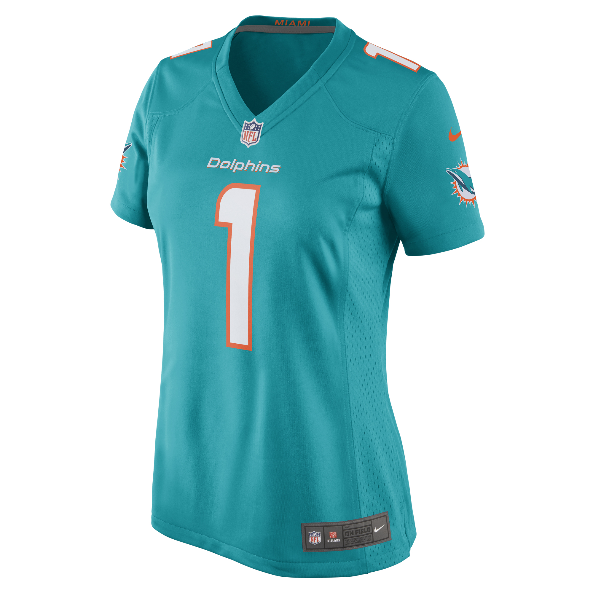 Number 1 Mom Miami Dolphins Nike Women’s Game Jersey – Aqua Clowdercats