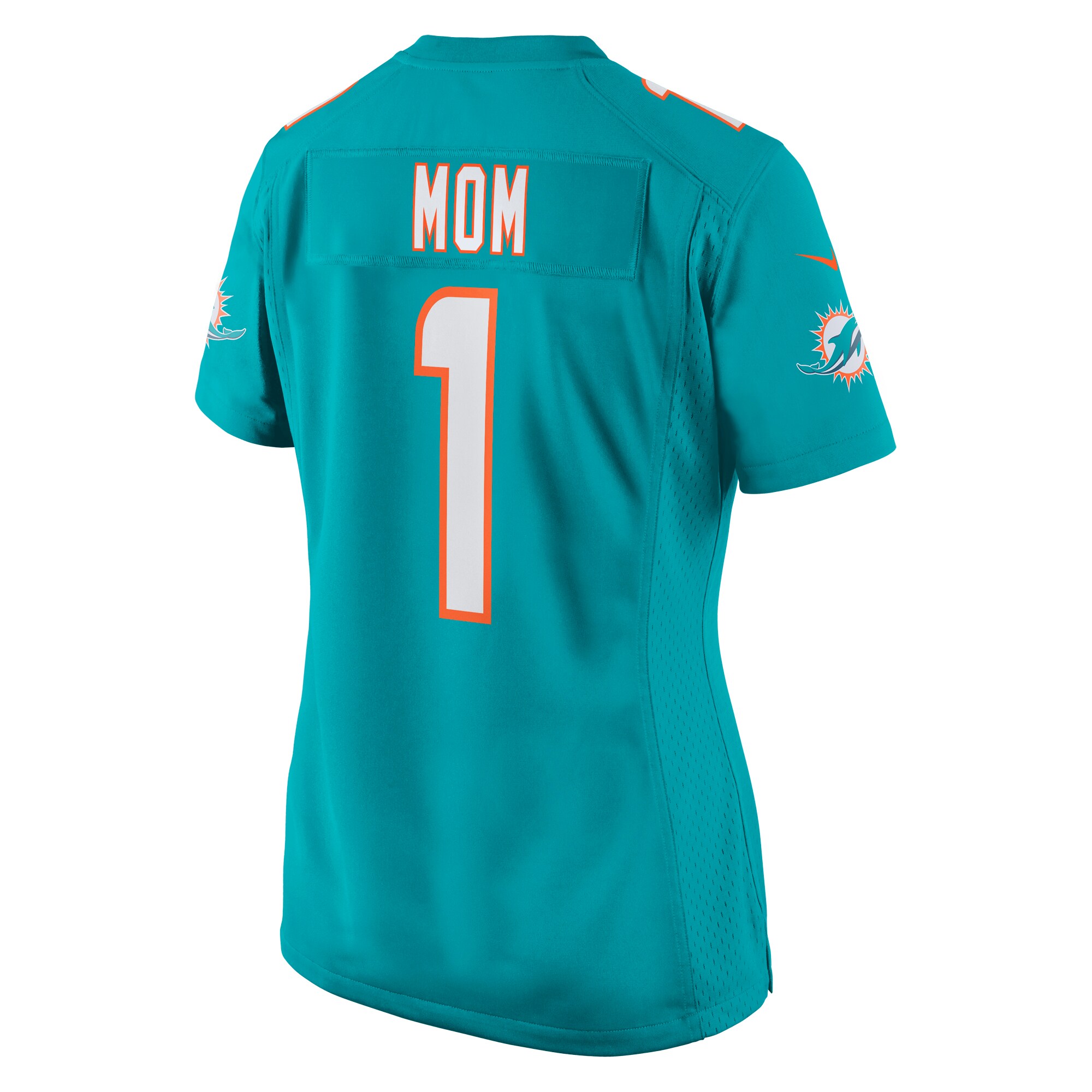Number 1 Mom Miami Dolphins Nike Women’s Game Jersey – Aqua Clowdercats