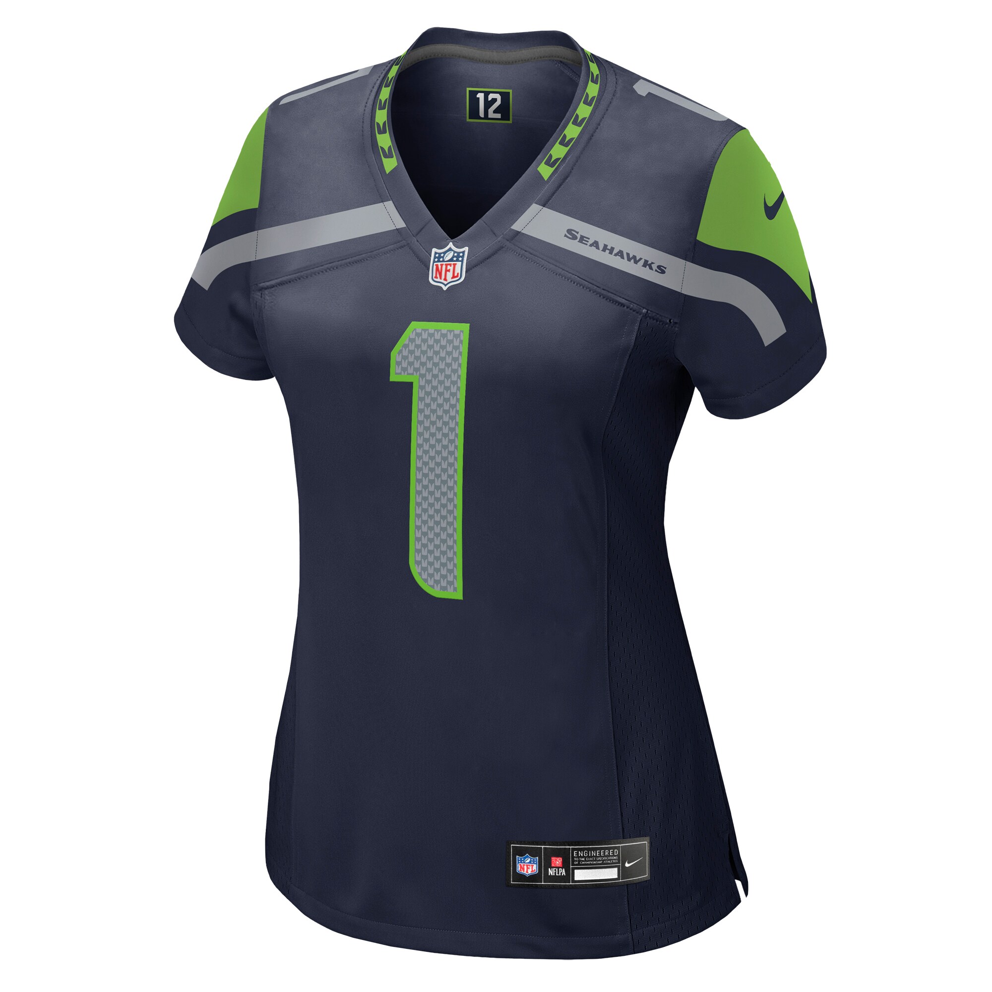 Number 1 Mom Seattle Seahawks Nike Women’s Game Jersey – College Navy Clowdercats