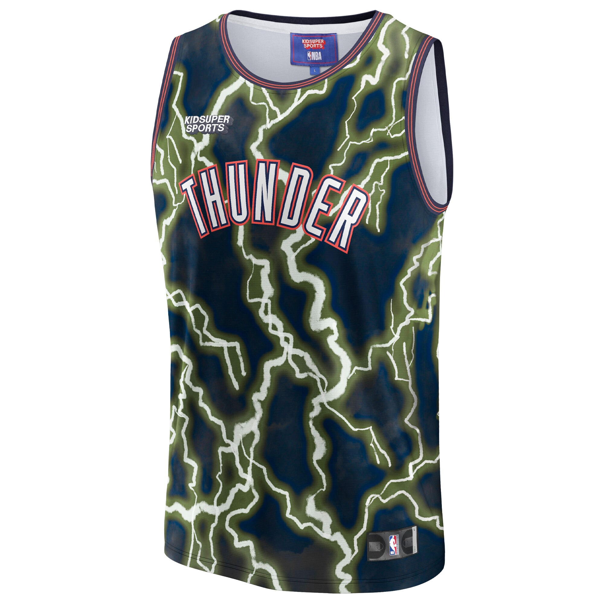 Oklahoma City Thunder NBA & KidSuper Studios by Fanatics Unisex Hometown Jersey – Black Clowdercats