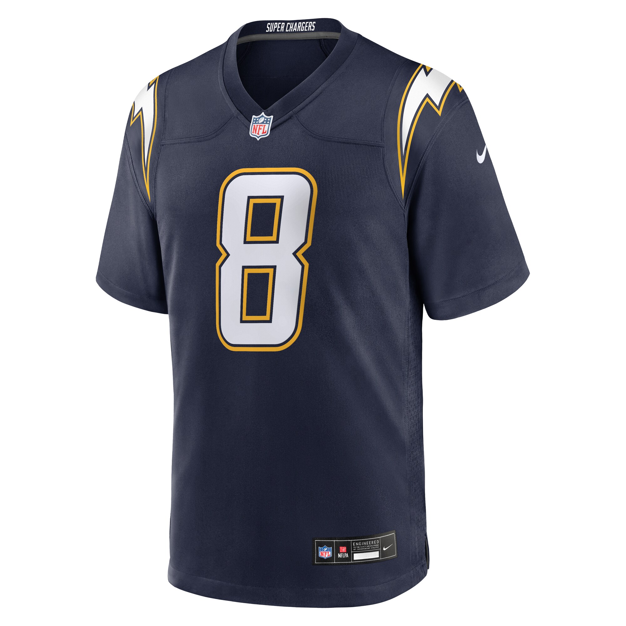 Omarion Hampton Los Angeles Chargers Nike Alternate Super Chargers Game Player Jersey – Navy Clowdercats