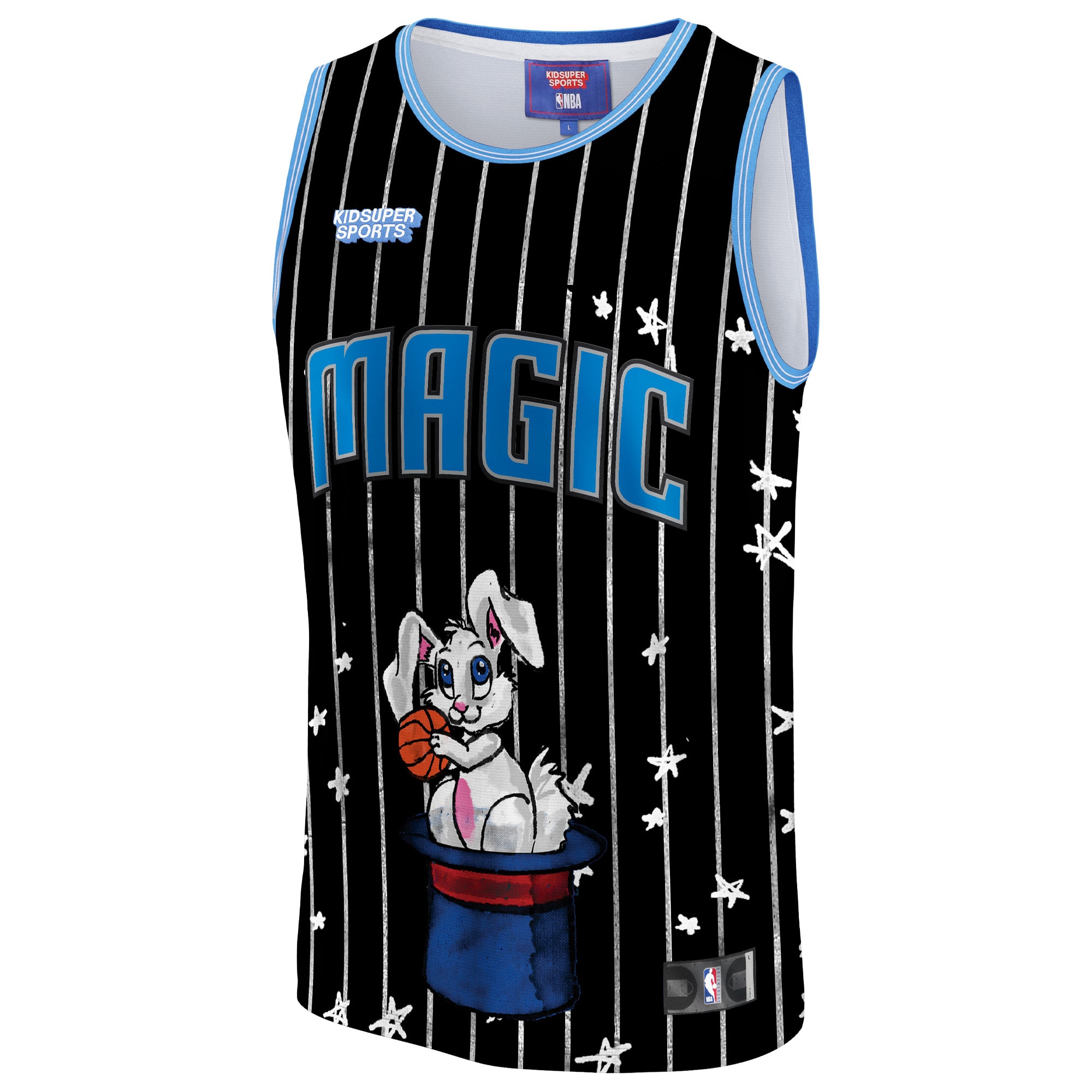 Orlando Magic NBA & KidSuper Studios by Fanatics Unisex Hometown Jersey – Black Clowdercats