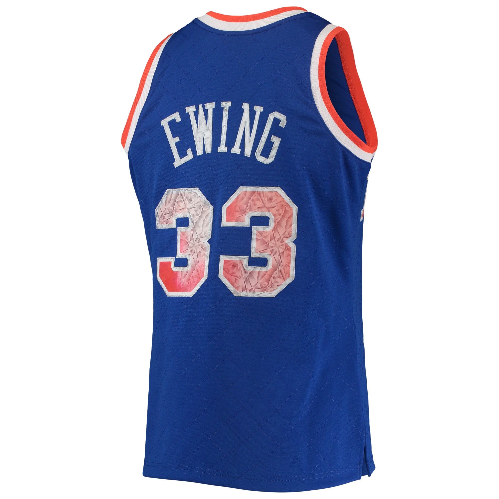 Patrick Ewing New York Knicks Mitchell & Ness 1991/92 Hardwood Classics NBA 75th Anniversary Diamond Swingman Jersey – Blue Clowdercats