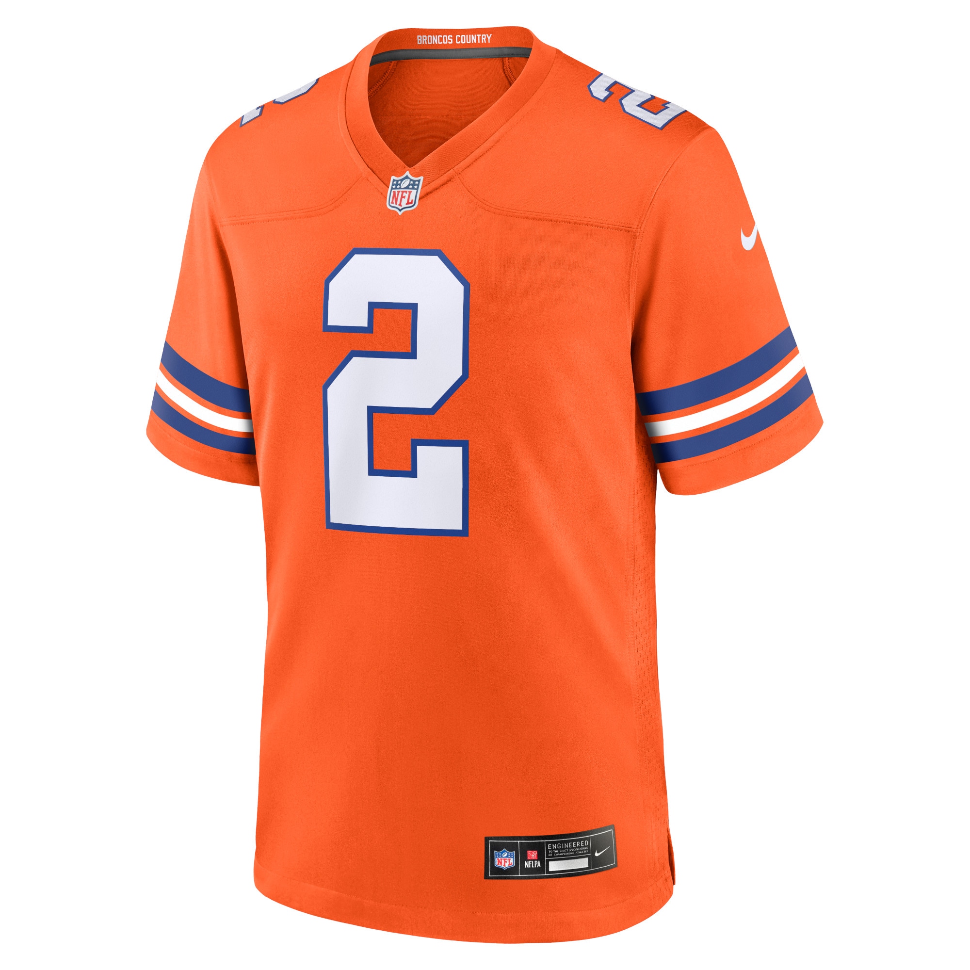 Patrick Surtain II Denver Broncos Nike Mile High Collection 1977 Throwback Player Game Jersey – Orange Clowdercats