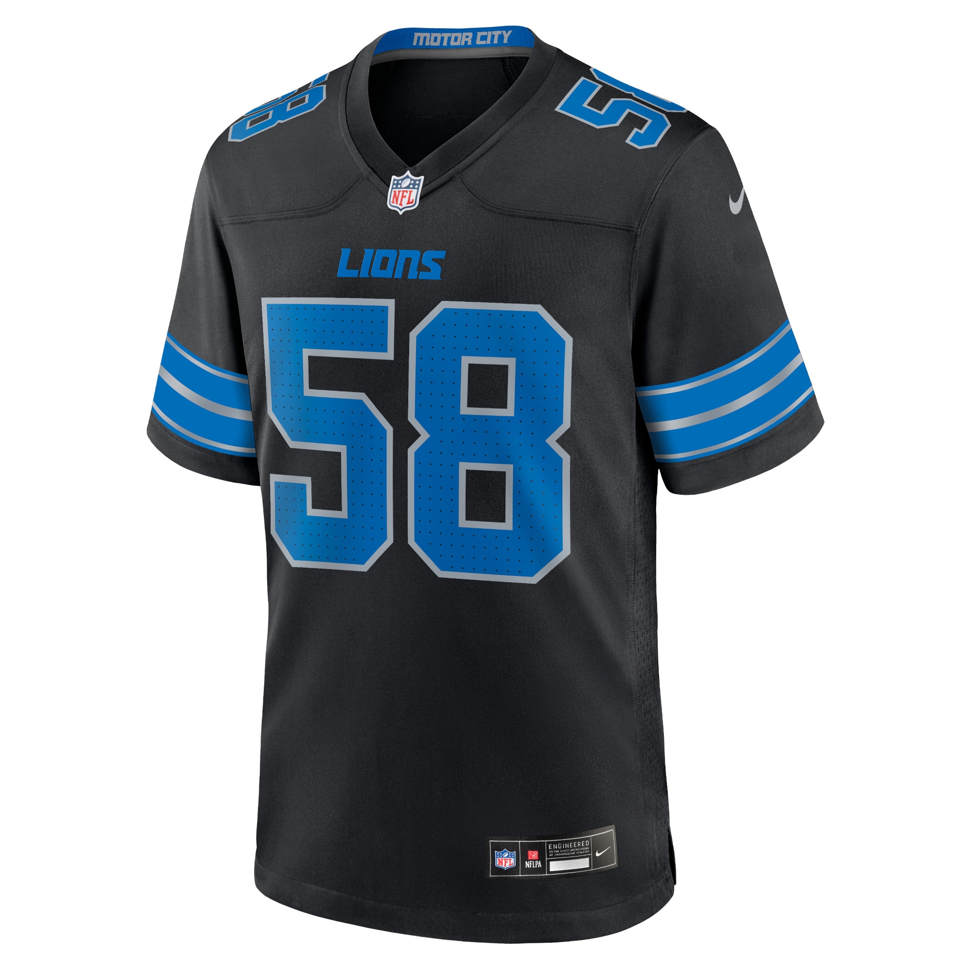 Penei Sewell Detroit Lions Nike 2nd Alternate Game Jersey – Black Clowdercats