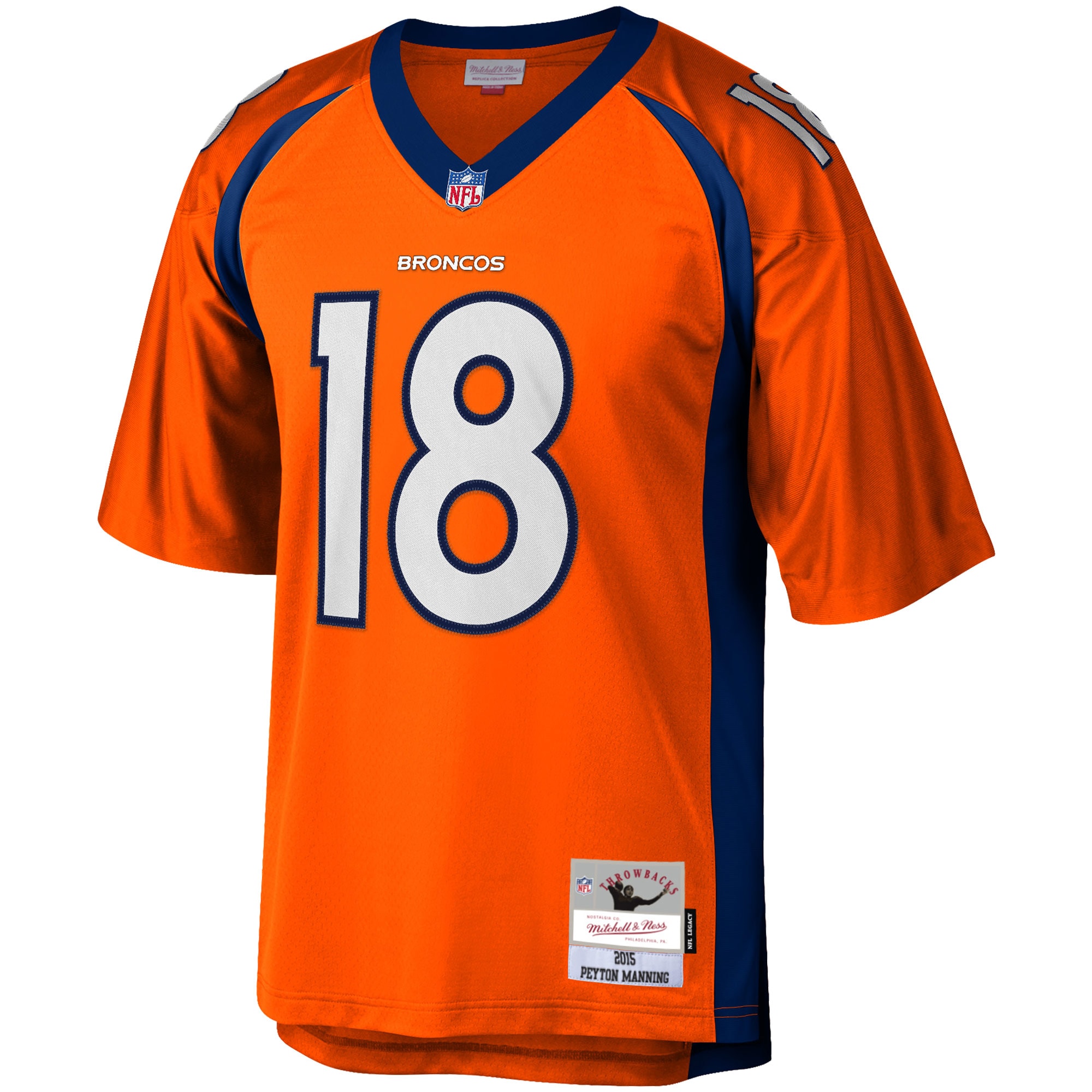 Peyton Manning Denver Broncos Mitchell & Ness Big & Tall 2015 Retired Player Replica Jersey – Orange Clowdercats