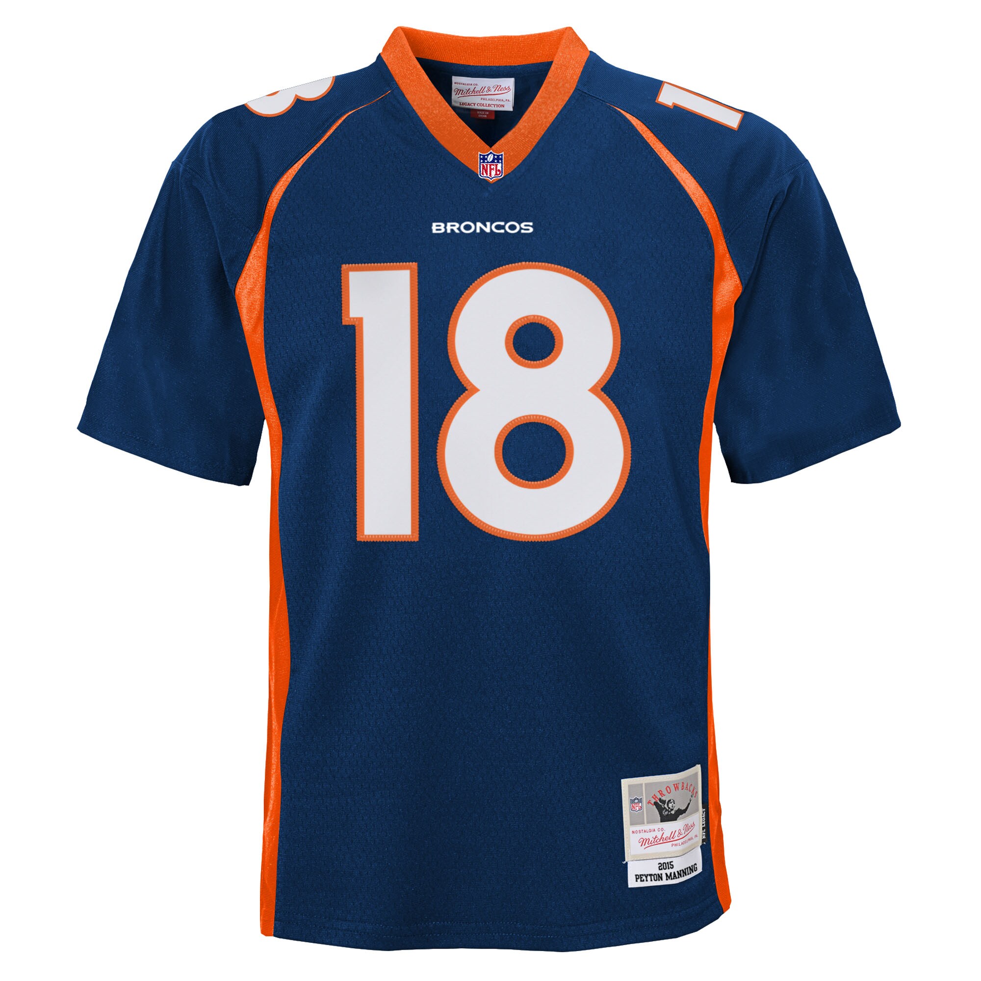 Peyton Manning Denver Broncos Mitchell & Ness Youth 2015 Retired Player Legacy Jersey – Navy Clowdercats