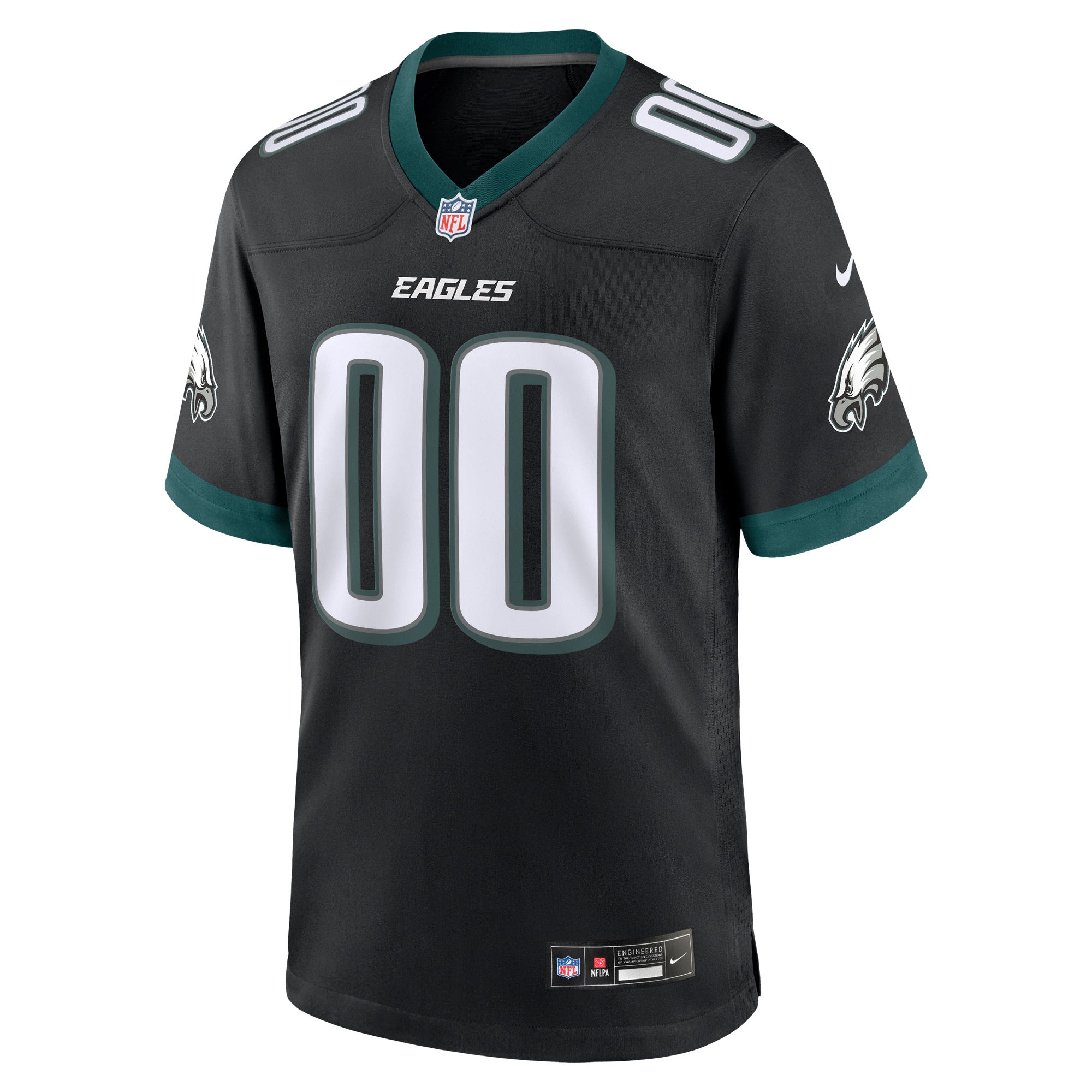 Philadelphia Eagles Nike Alternate Custom Game Jersey – Black Clowdercats