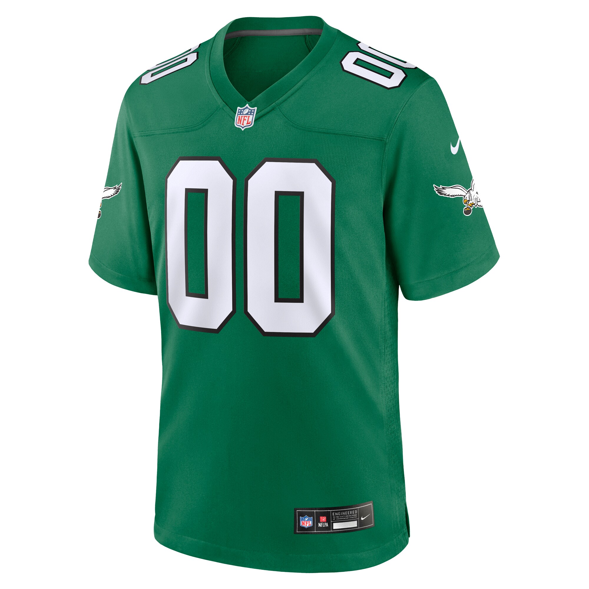 Philadelphia Eagles Nike Alternate Custom Game Jersey – Kelly Green Clowdercats