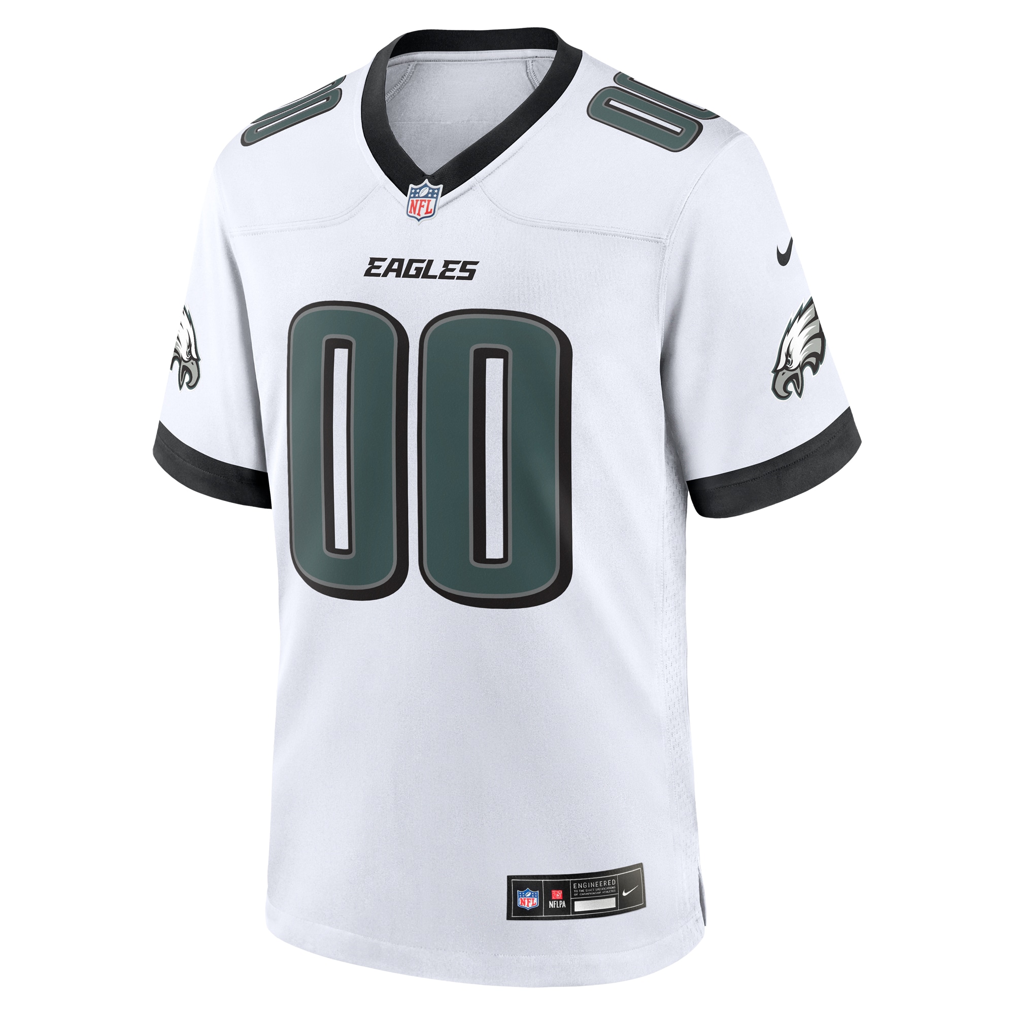 Philadelphia Eagles Nike Custom Game Jersey – White Clowdercats