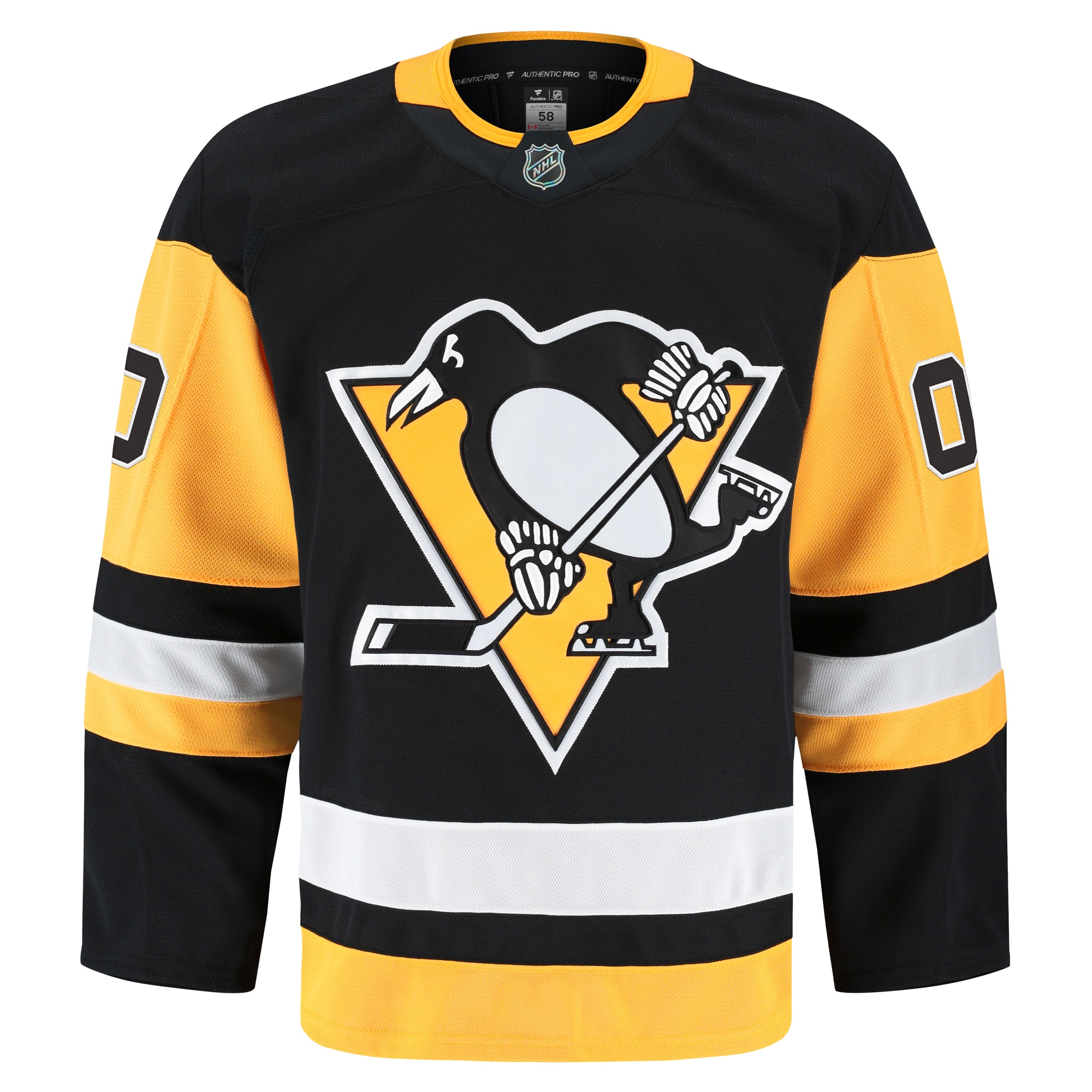 Pittsburgh Penguins Fanatics Home Authentic Pro Custom Jersey – Black Clowdercats