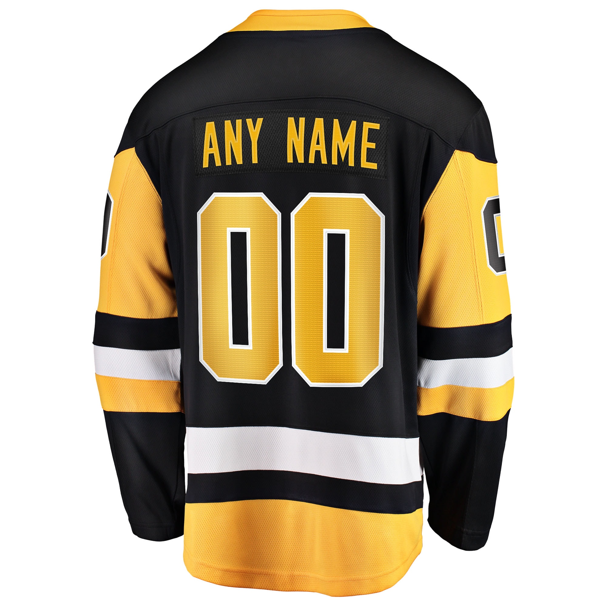 Pittsburgh Penguins Fanatics Home Breakaway Custom Jersey – Black Clowdercats