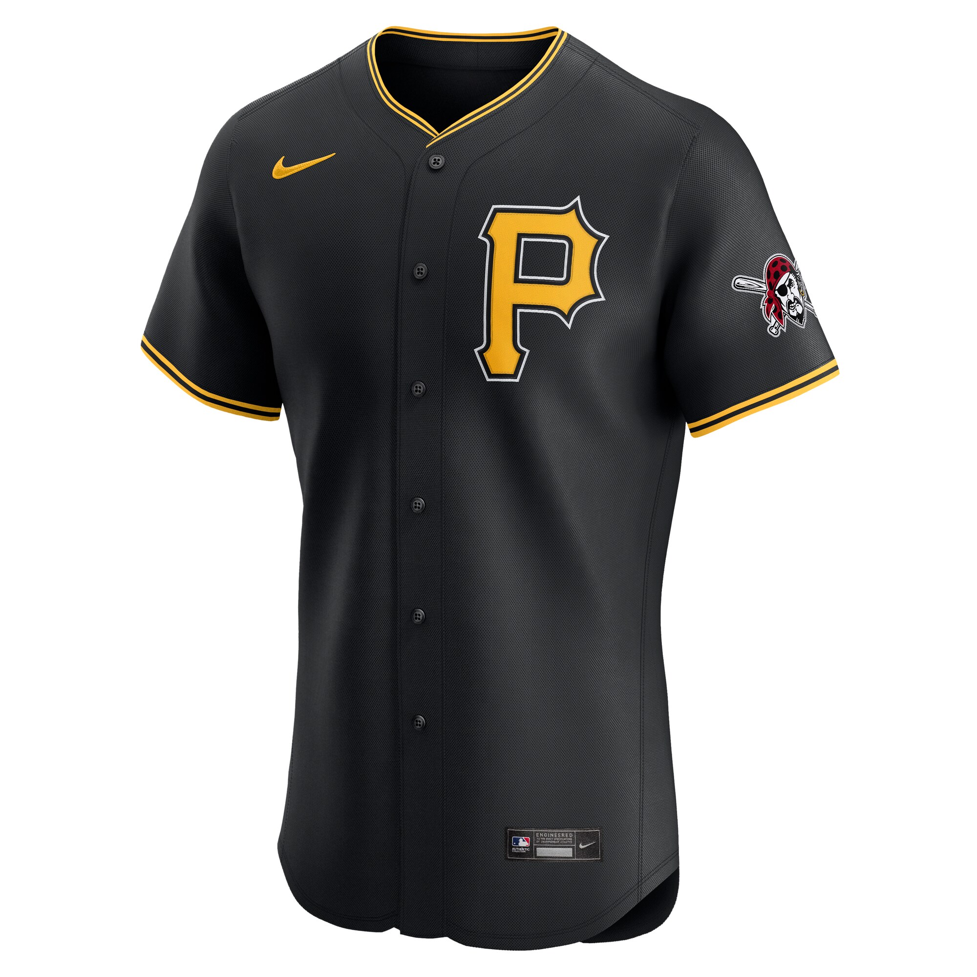 Pittsburgh Pirates Nike Alternate Vapor Premier Elite Patch Jersey – Black