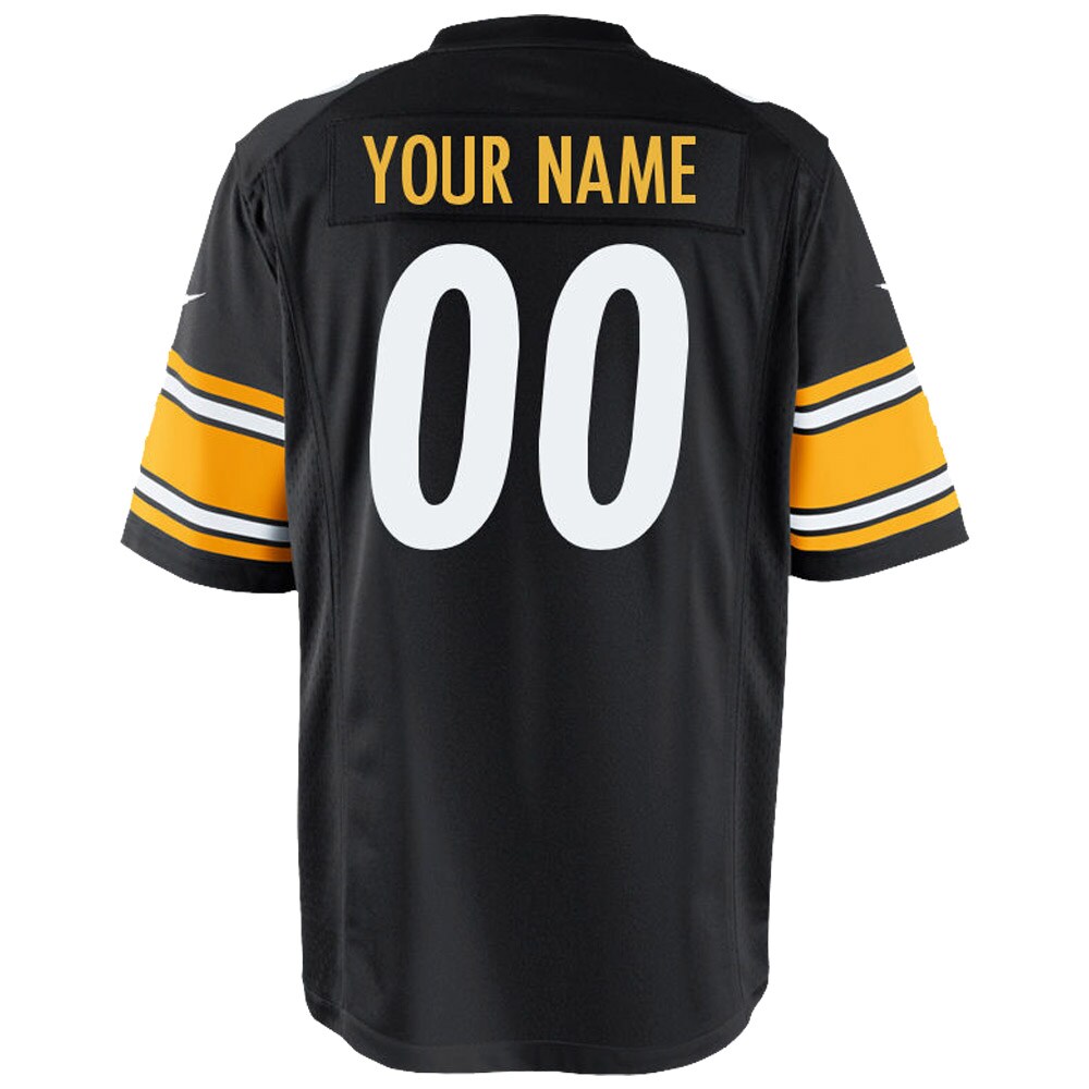 Pittsburgh Steelers Nike Youth Custom Game Jersey – Black Clowdercats