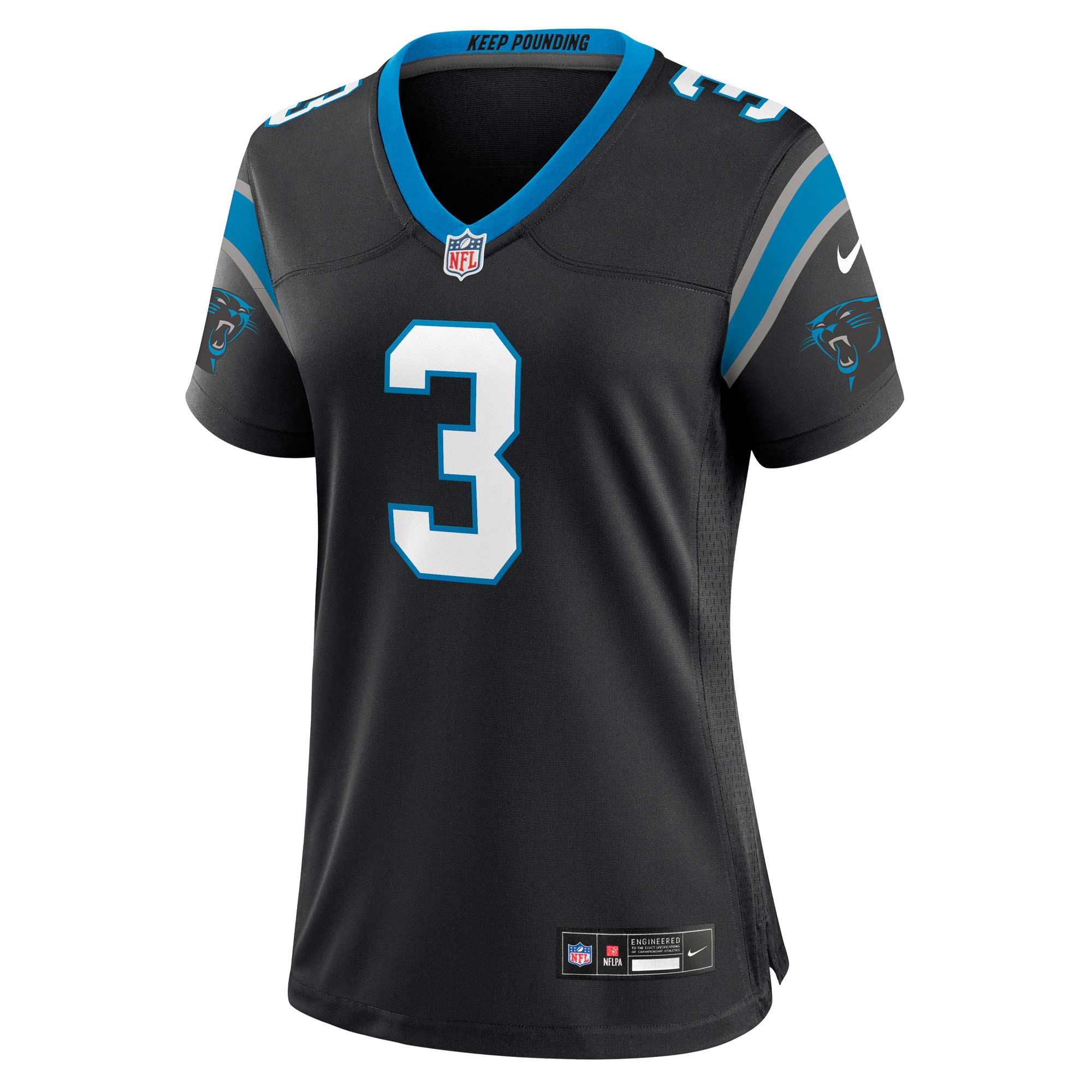 Princely Umanmielen Carolina Panthers Nike Women’s Team Game Jersey – Black Clowdercats