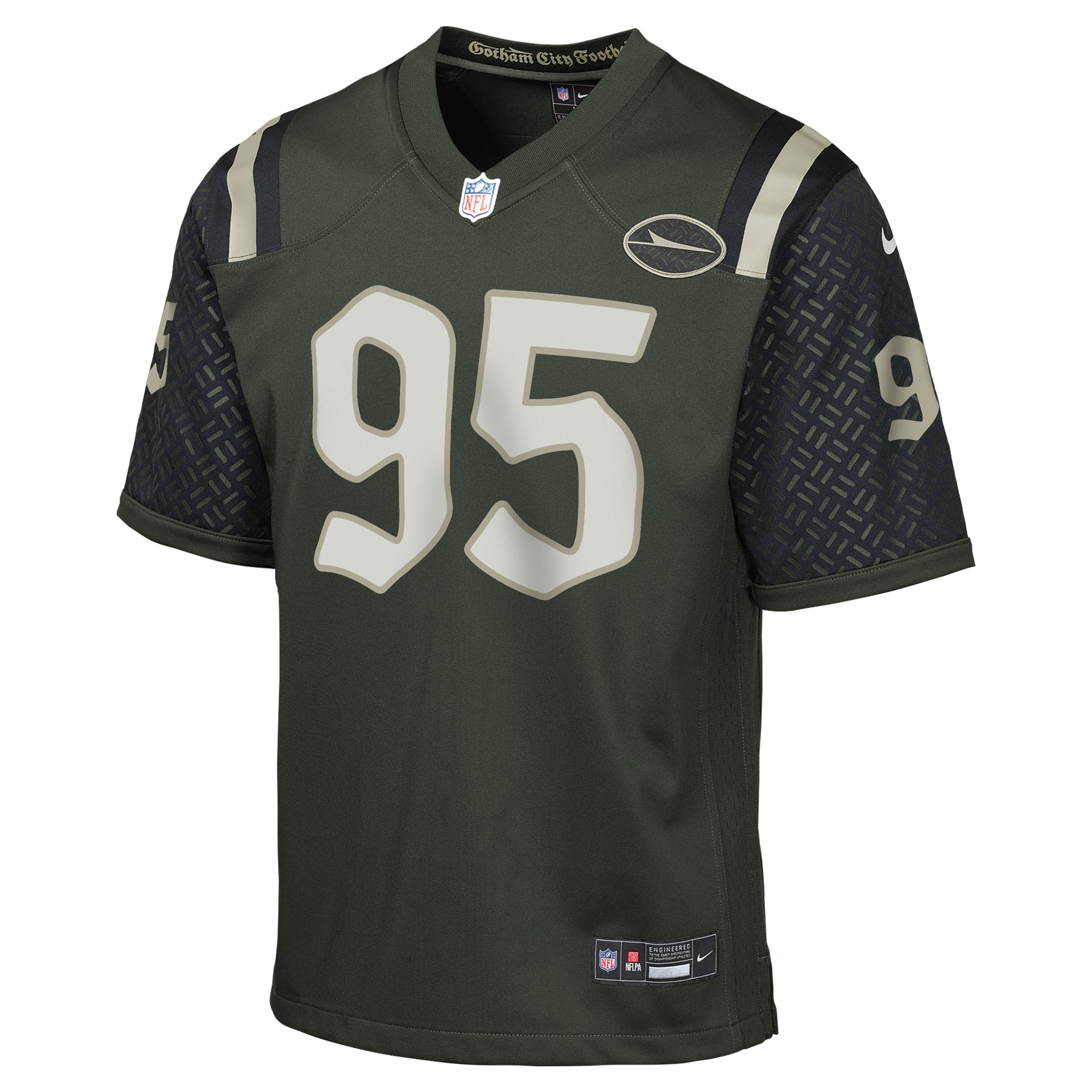 Quinnen Williams New York Jets Nike Youth 2025 Rivalries Collection Game Jersey – Gotham Green Clowdercats