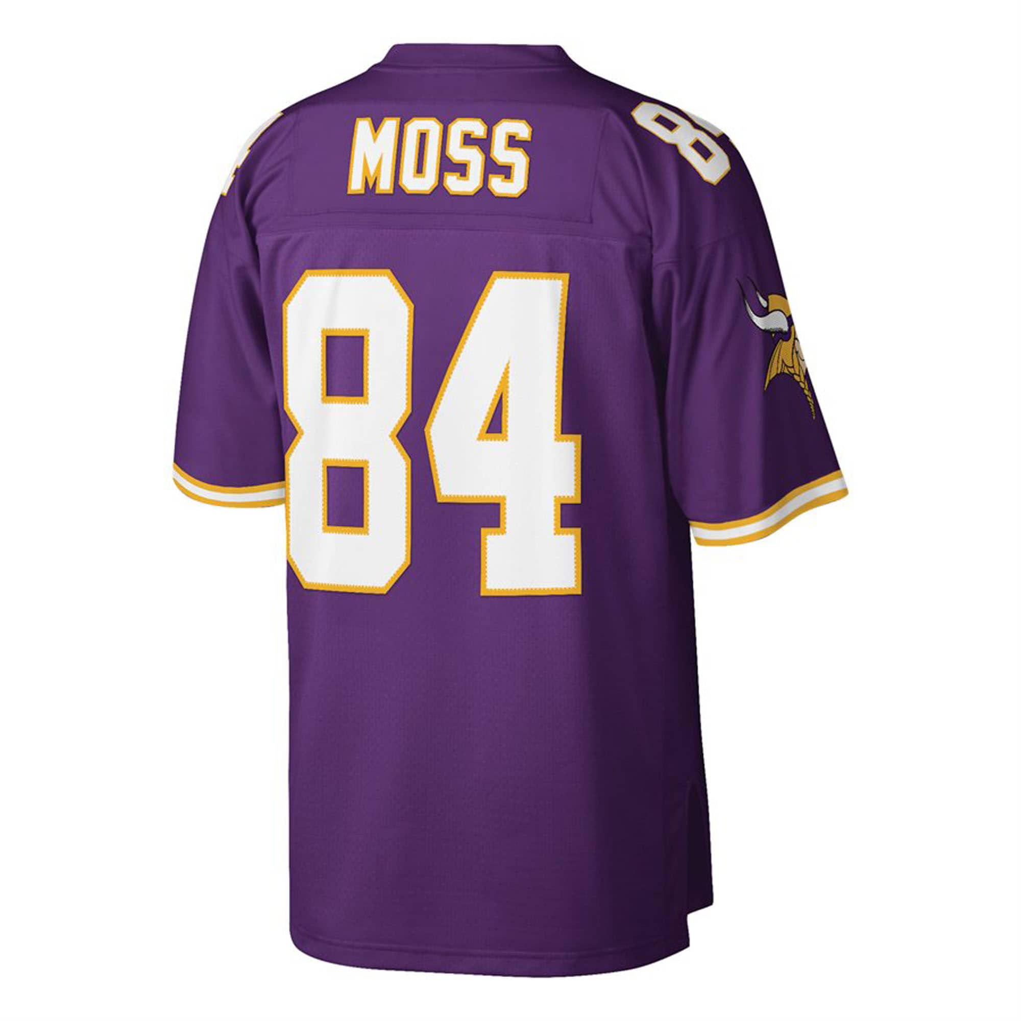 Randy Moss Minnesota Vikings Mitchell & Ness Big & Tall 1998 Retired Player Replica Jersey – Purple Clowdercats
