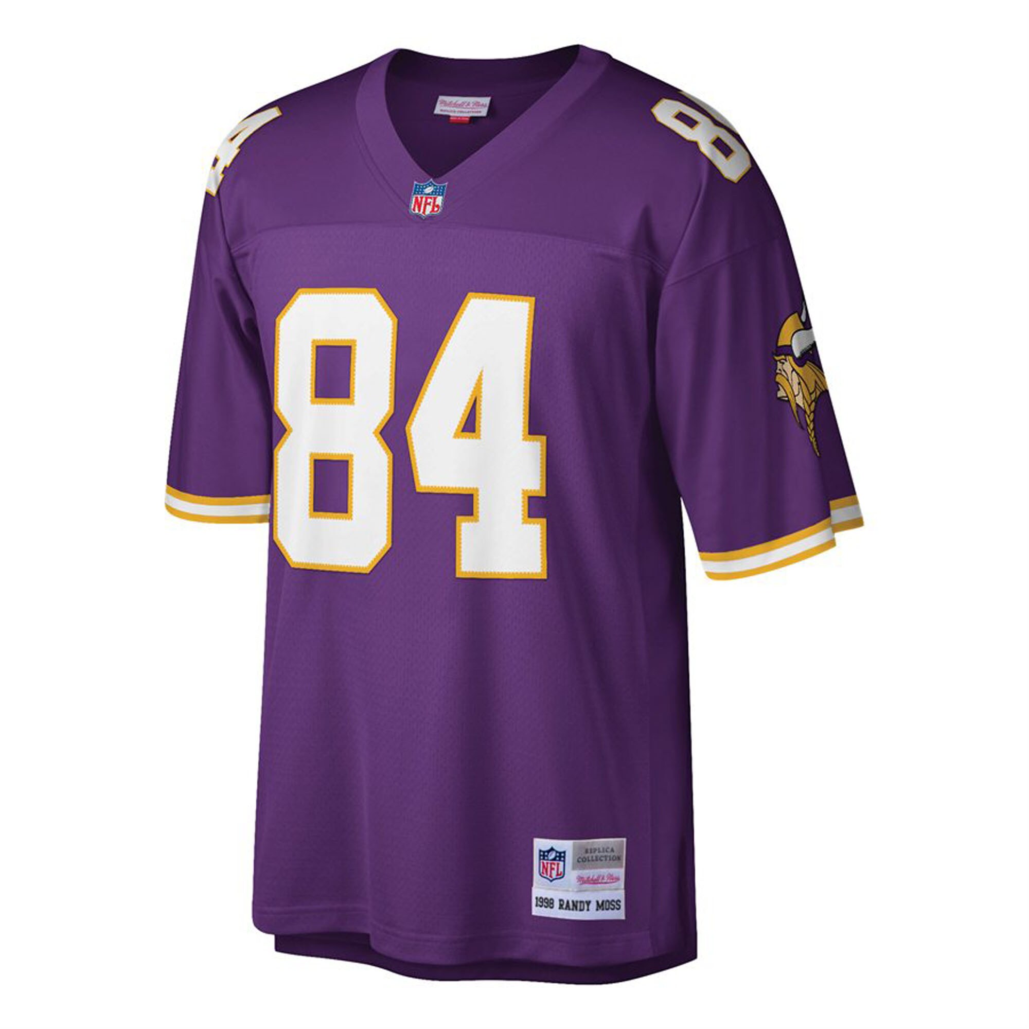 Randy Moss Minnesota Vikings Mitchell & Ness Big & Tall 1998 Retired Player Replica Jersey – Purple Clowdercats