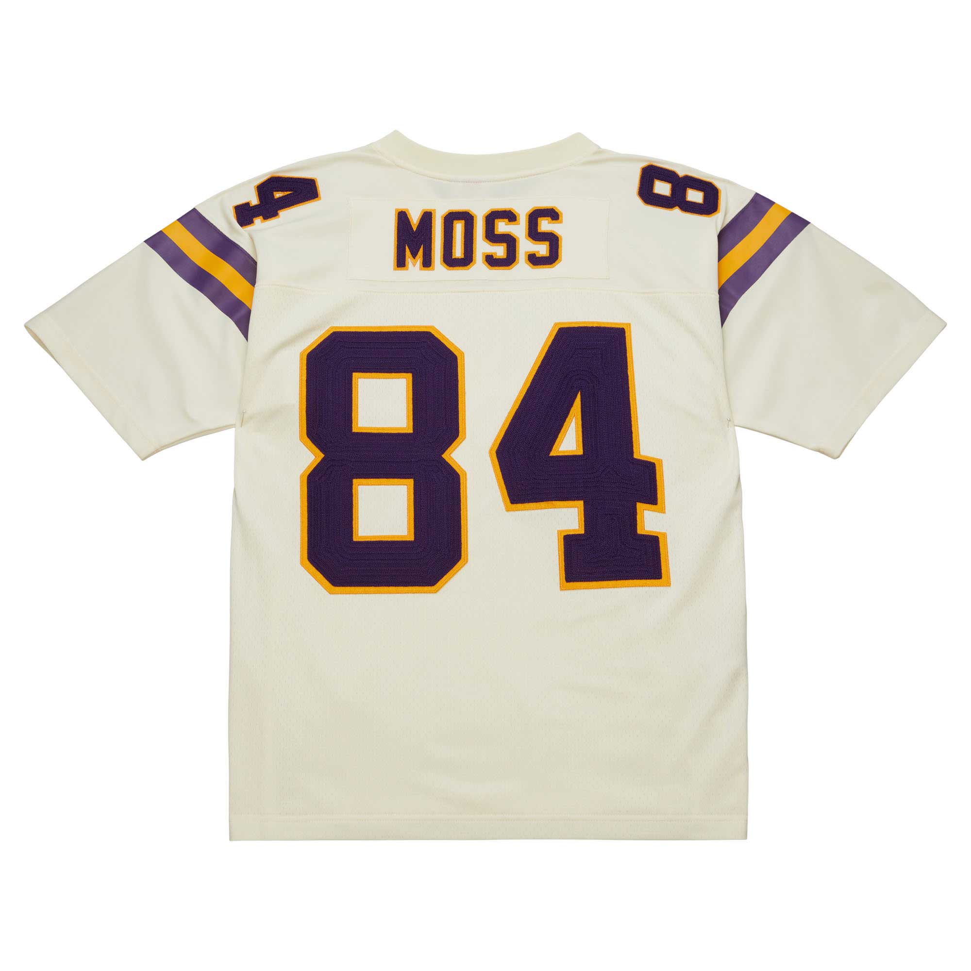 Randy Moss Minnesota Vikings Mitchell & Ness Chainstitch Legacy Jersey – Cream Clowdercats