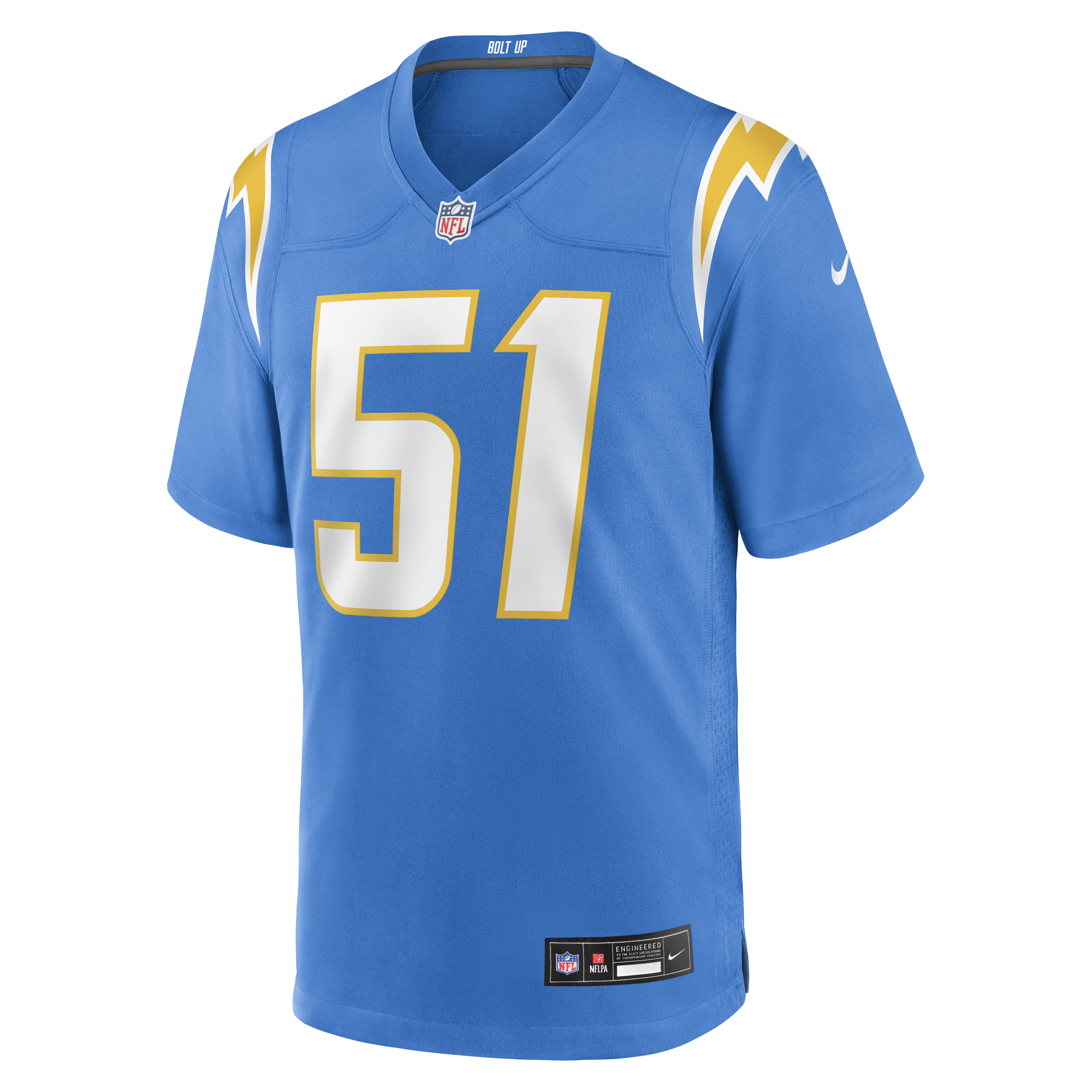 Rashad Weaver Los Angeles Chargers Nike Team Game Jersey – Powder Blue Clowdercats