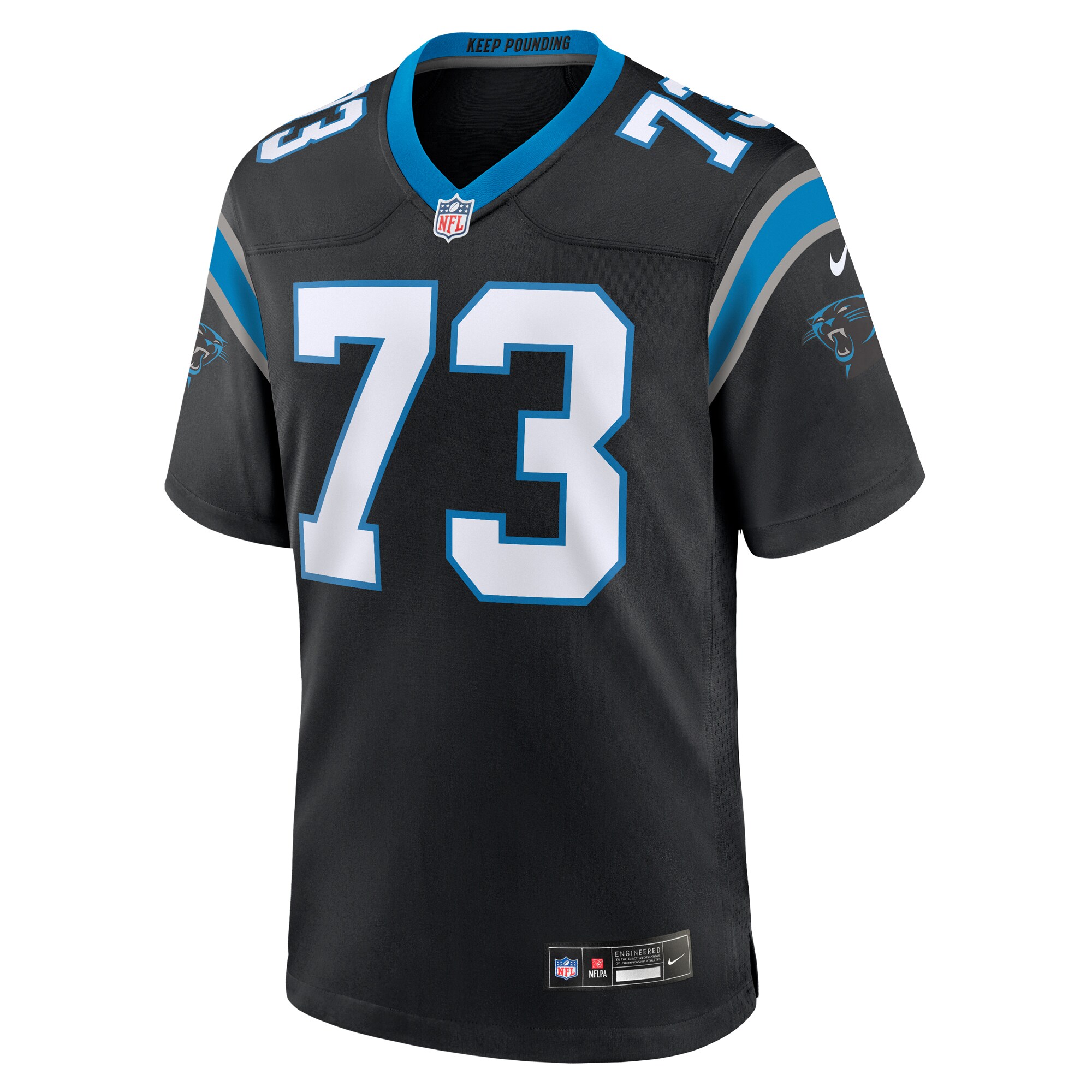 Rashard Lawrence Carolina Panthers Nike Game Jersey – Black Clowdercats