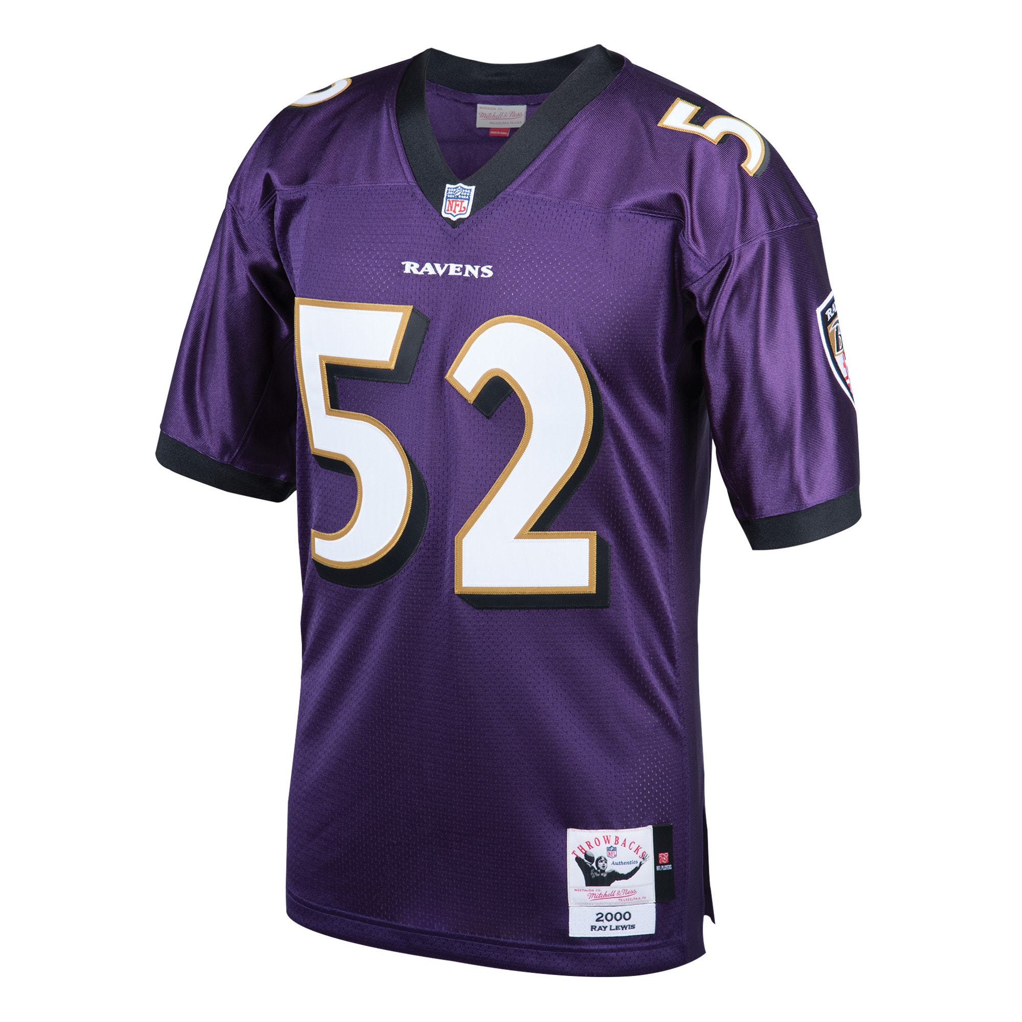 Ray Lewis Baltimore Ravens 2000 Mitchell & Ness Authentic Throwback Retired Player Jersey – Purple Clowdercats
