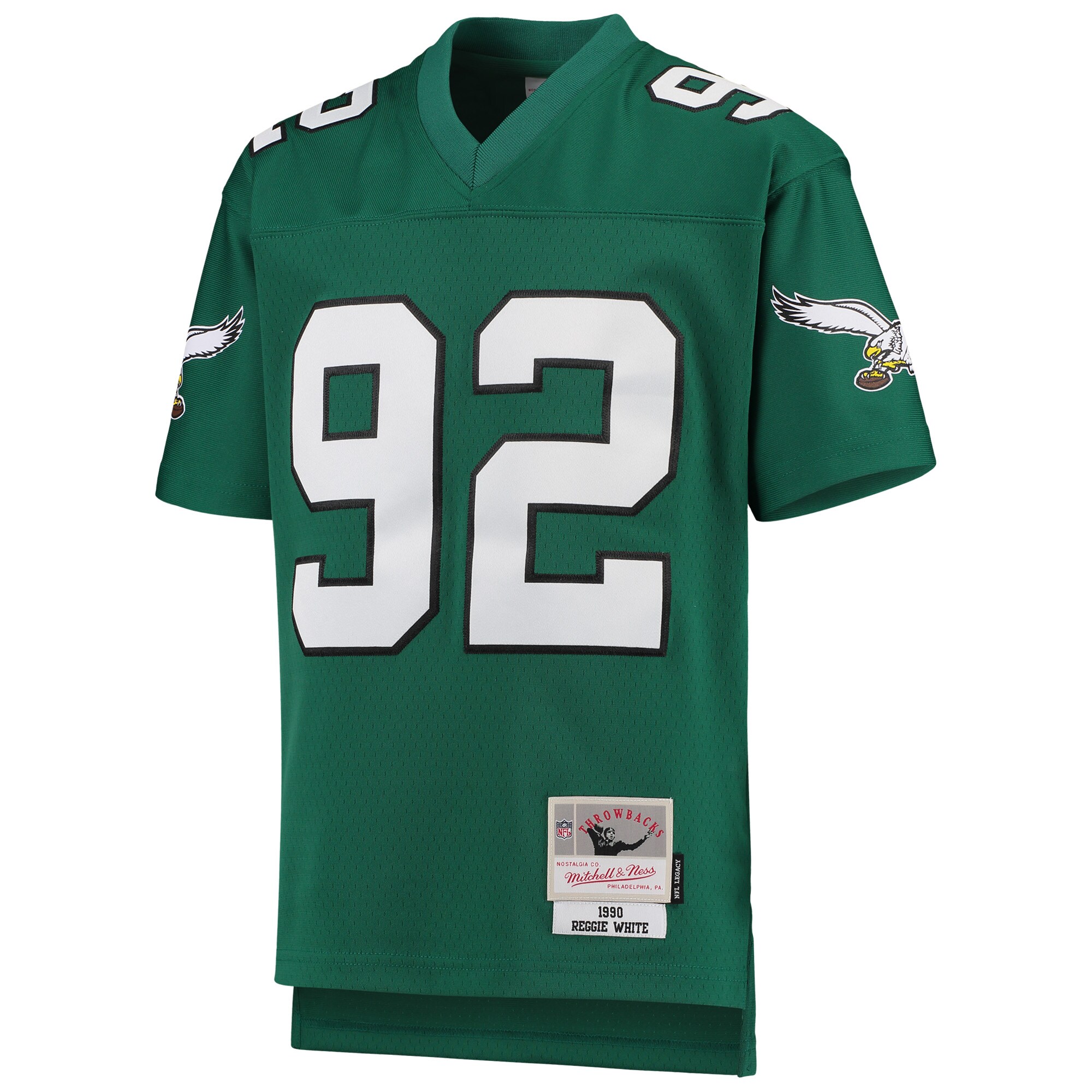 Reggie White Philadelphia Eagles Mitchell & Ness Youth 1990 Legacy Retired Player Jersey – Green Clowdercats
