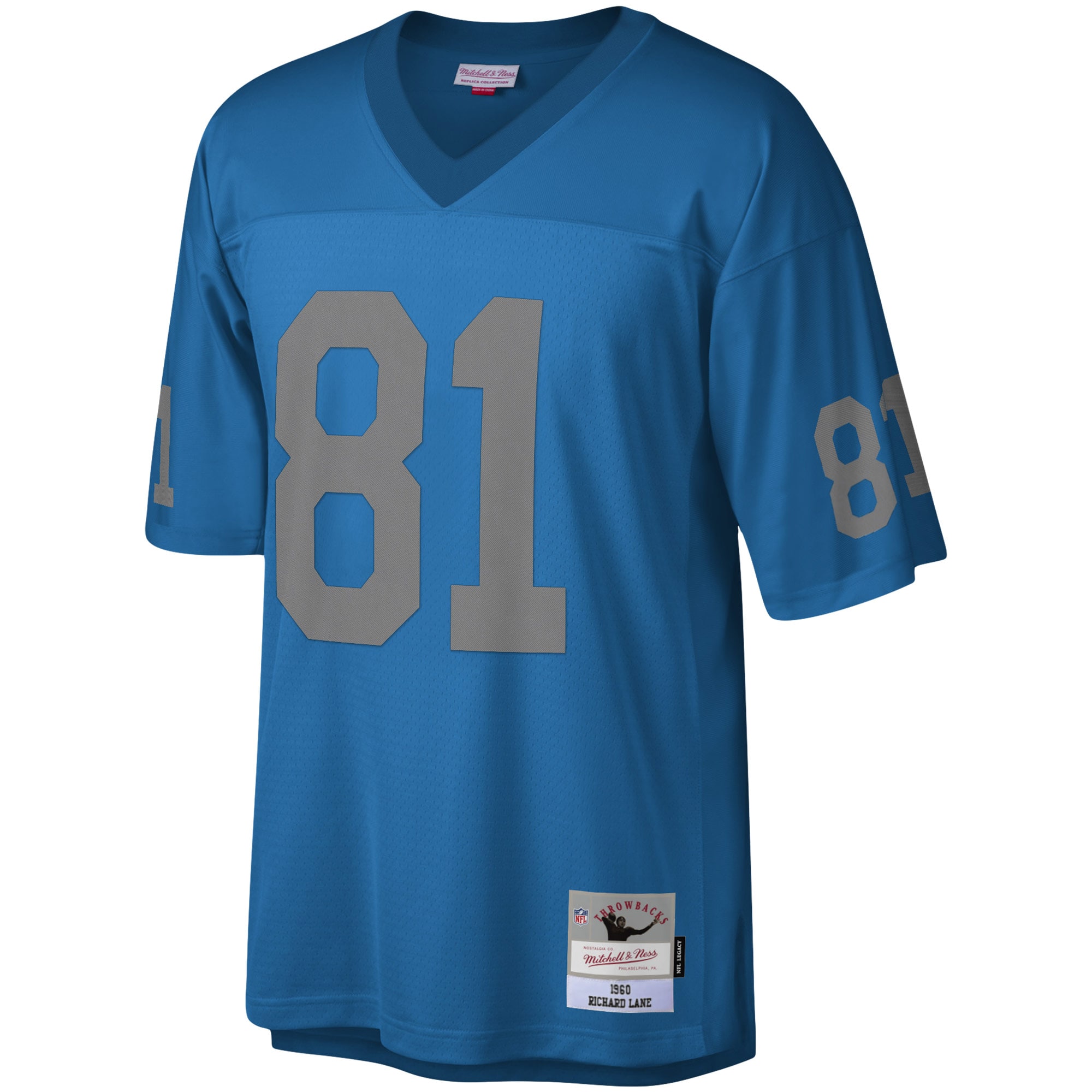Richard Lane Detroit Lions Mitchell & Ness Legacy Replica Jersey – Blue Clowdercats