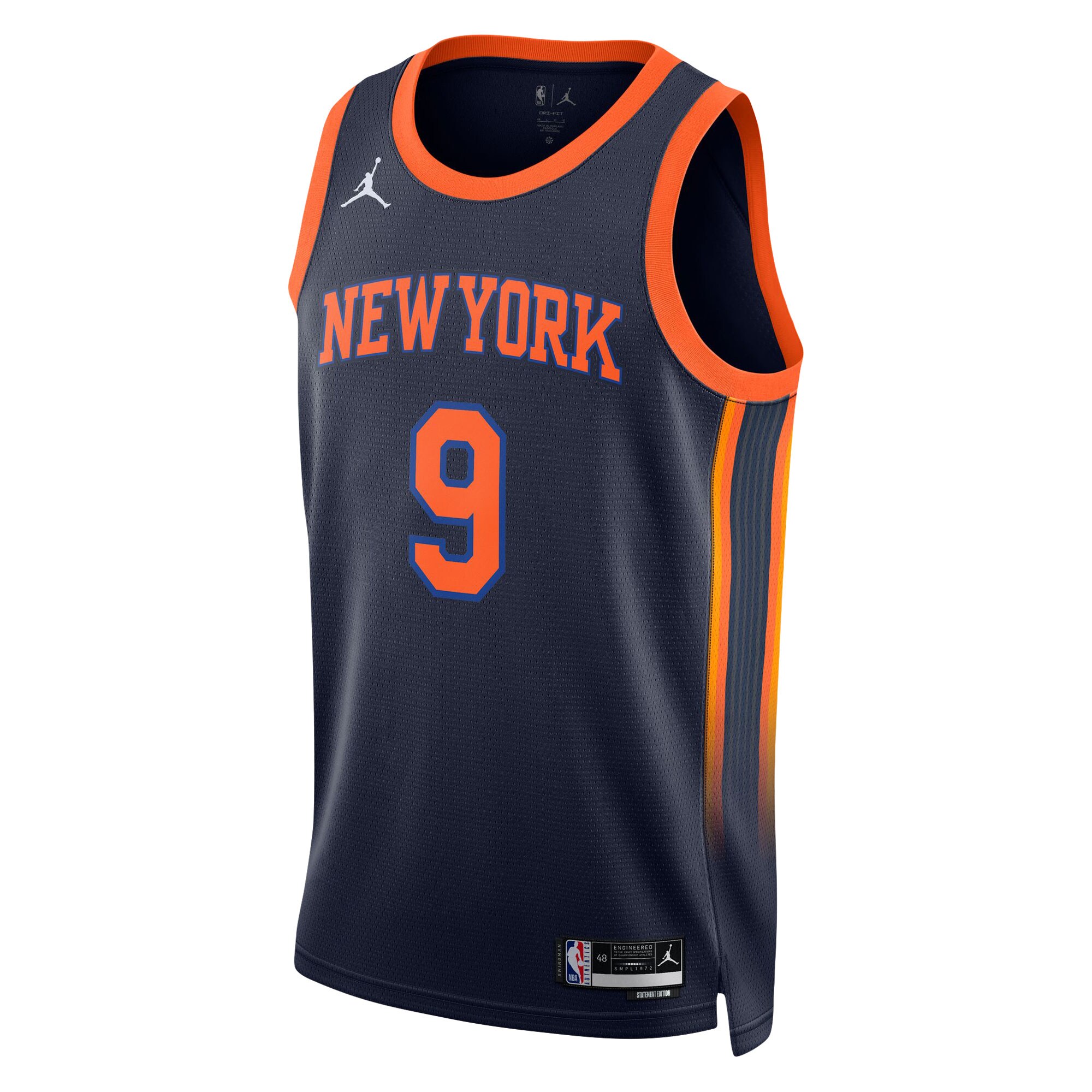 RJ Barrett New York Knicks Jordan Brand Unisex Swingman Jersey – Statement Edition – Navy Clowdercats