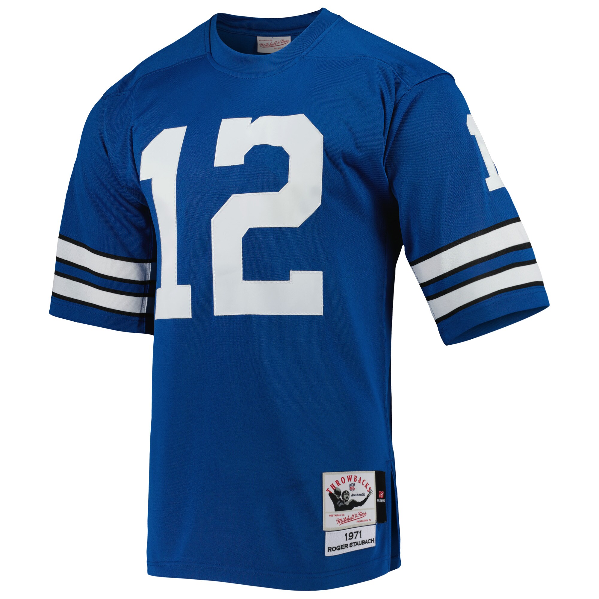 Roger Staubach Dallas Cowboys 1971 Mitchell & Ness Authentic Throwback Retired Player Jersey – Royal Clowdercats
