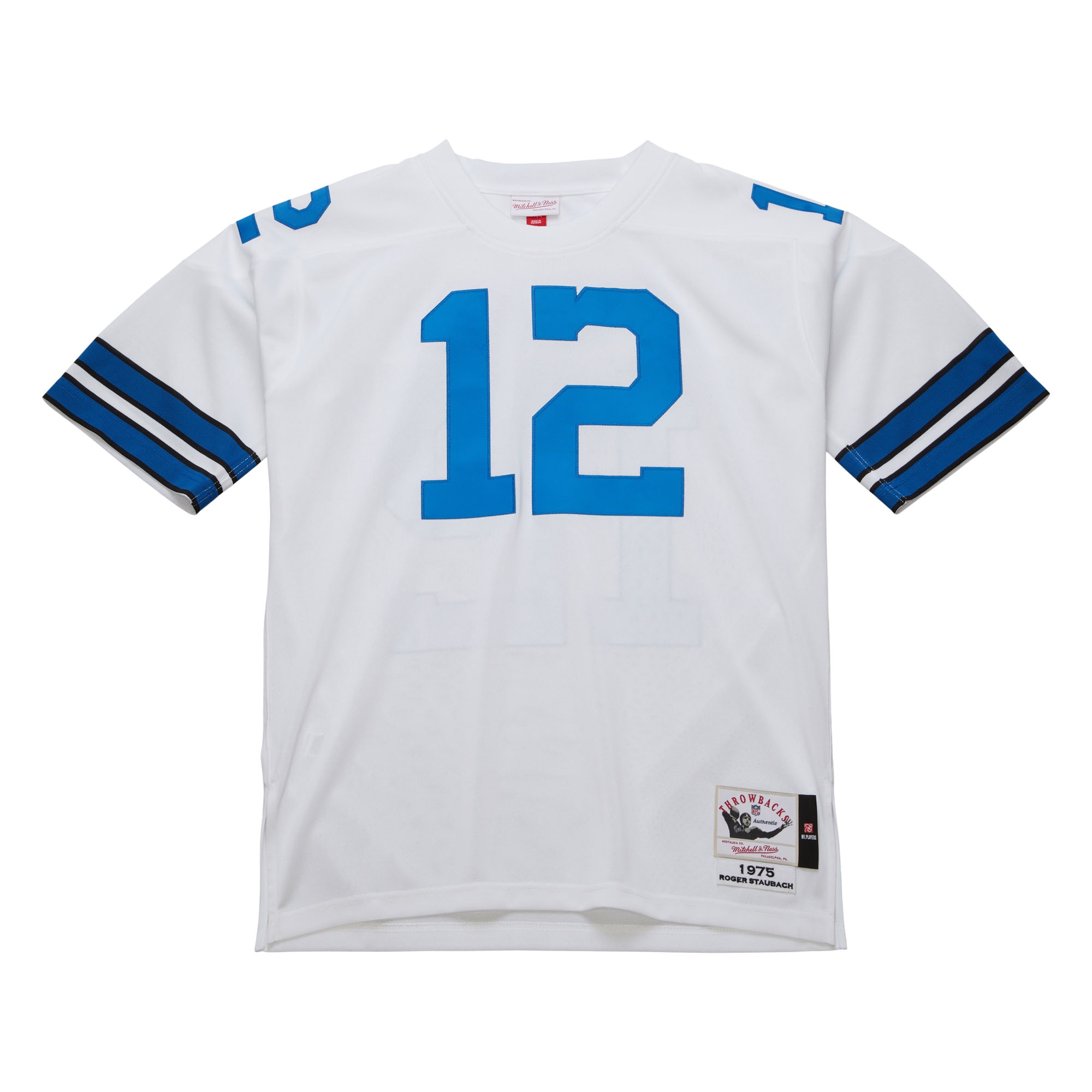 Roger Staubach Dallas Cowboys 1975 Mitchell & Ness Authentic Throwback Retired Player Jersey – White Clowdercats