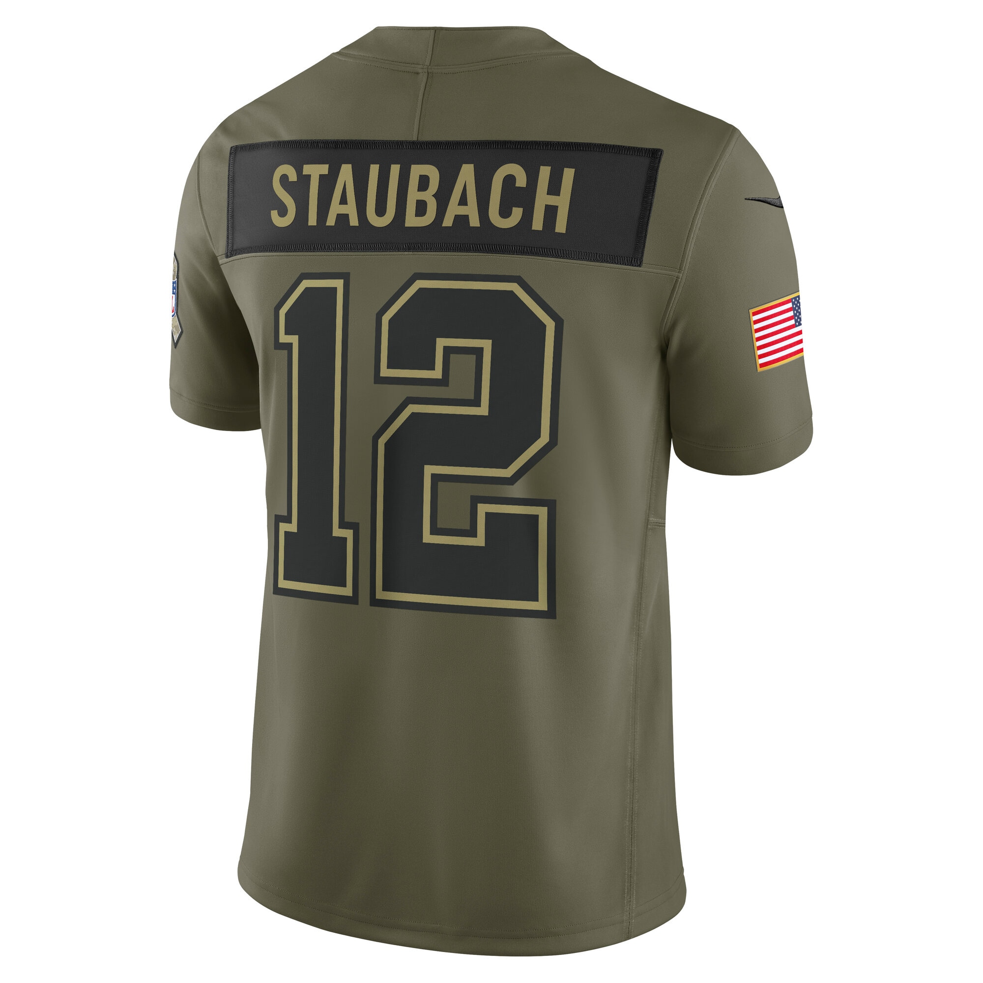 Roger Staubach Dallas Cowboys Nike 2025 Salute to Service Retired Limited Jersey – Olive Clowdercats