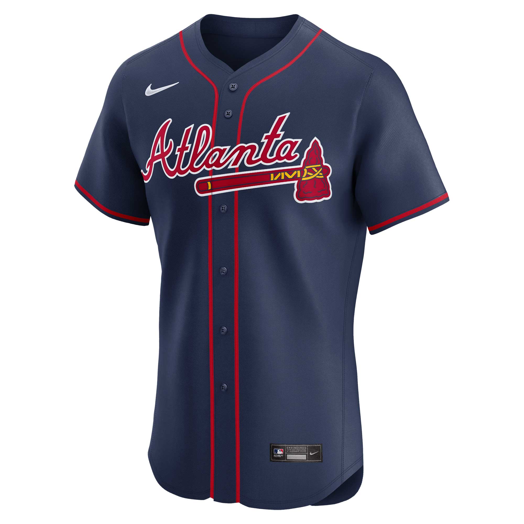 Ronald Acuña Jr. Atlanta Braves Nike Alternate Elite Player Jersey – Navy
