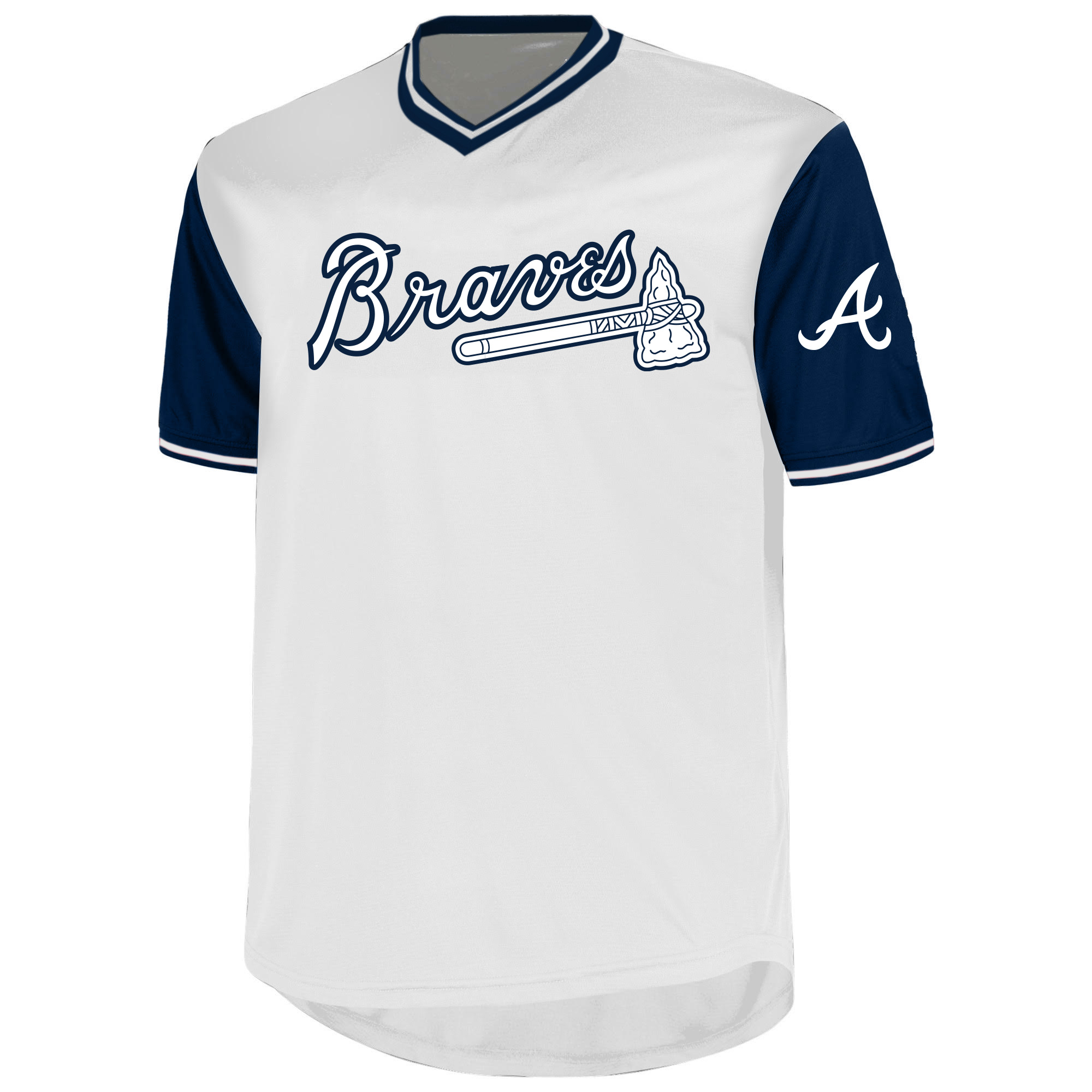 Ronald Acuña Jr. Atlanta Braves Profile Big & Tall Name & Number Birdeye V-Neck T-Shirt – White