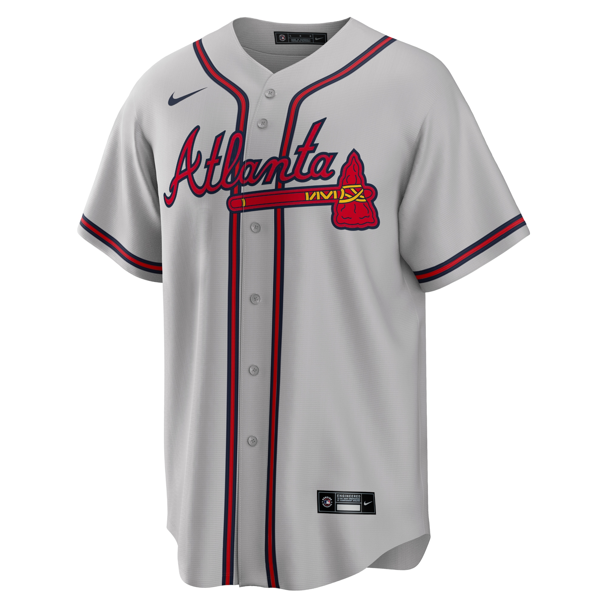 Ronald Acuna Jr. Atlanta Braves Nike Road Replica Player Name Jersey – Gray