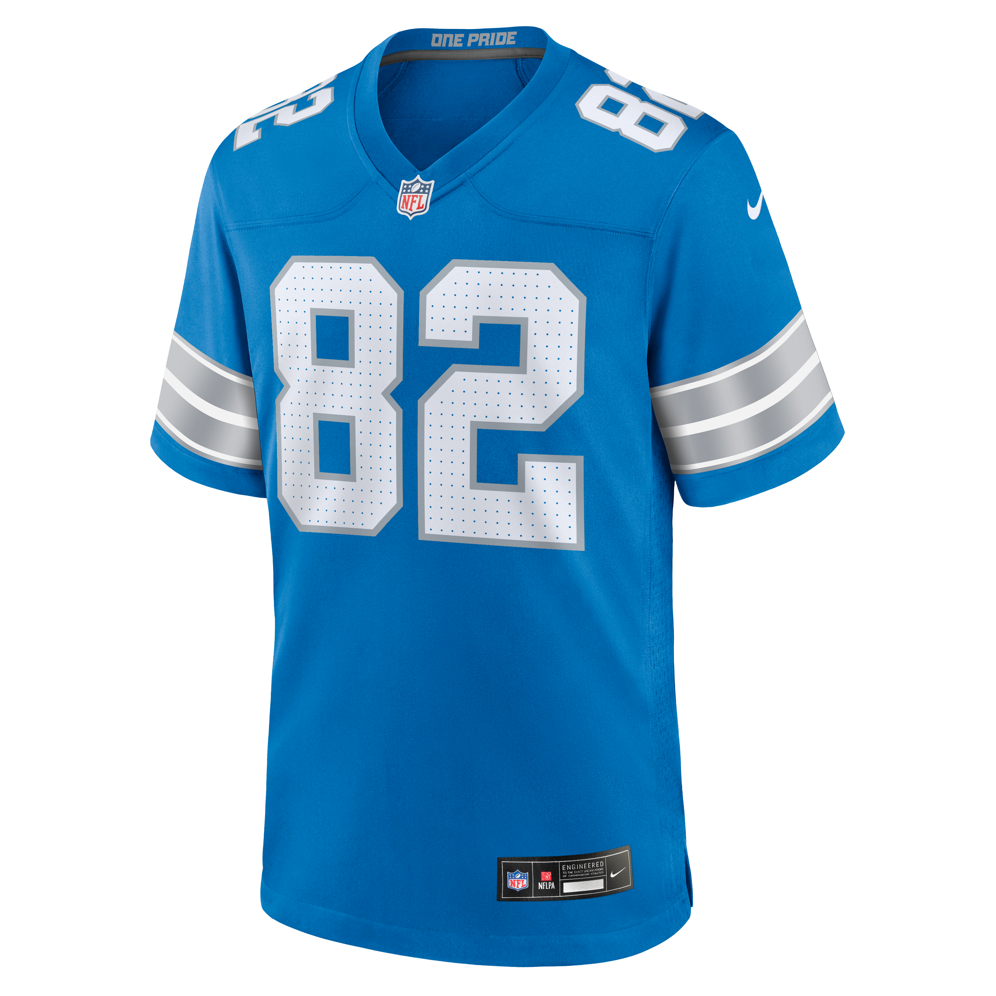 Ross Dwelley Detroit Lions Nike Team Game Jersey – Blue Clowdercats