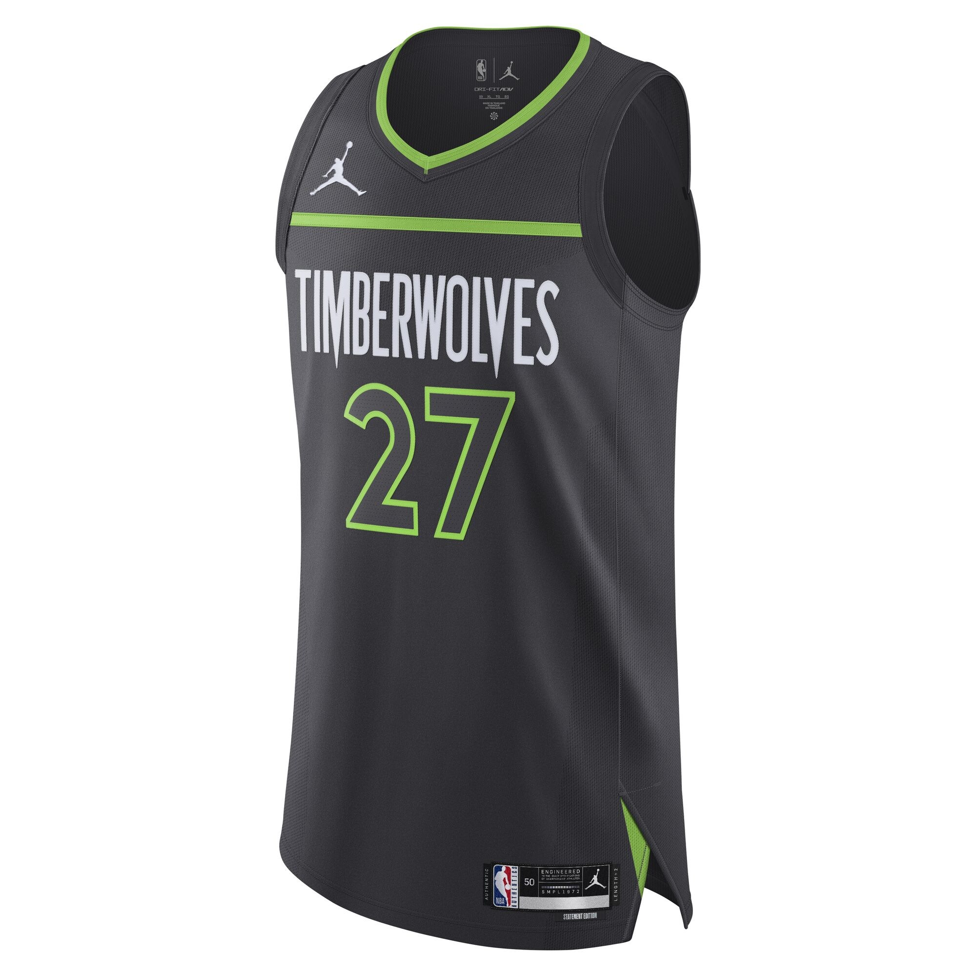 Rudy Gobert Minnesota Timberwolves Jordan Brand Authentic Player Jersey – Statement Edition – Anthracite Clowdercats