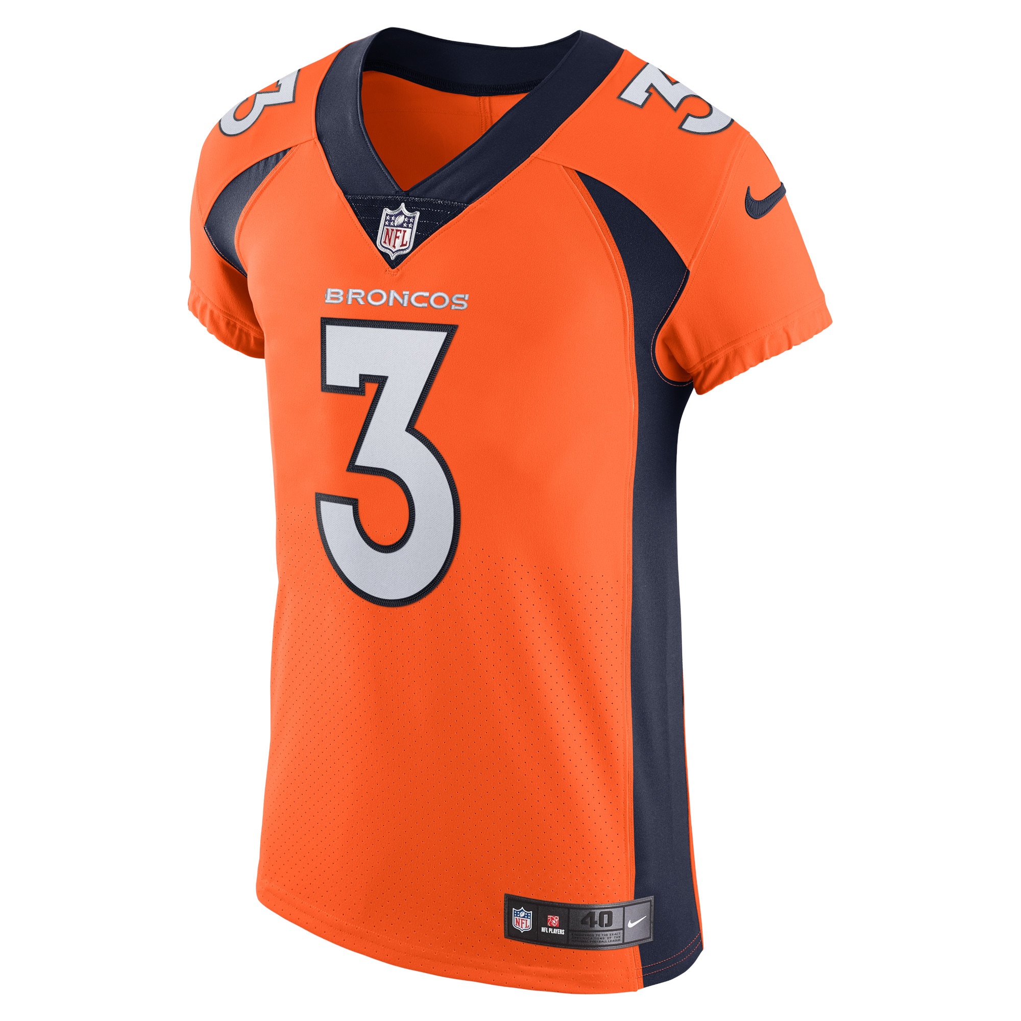 Russell Wilson Denver Broncos Nike Vapor Elite Jersey – Orange Clowdercats