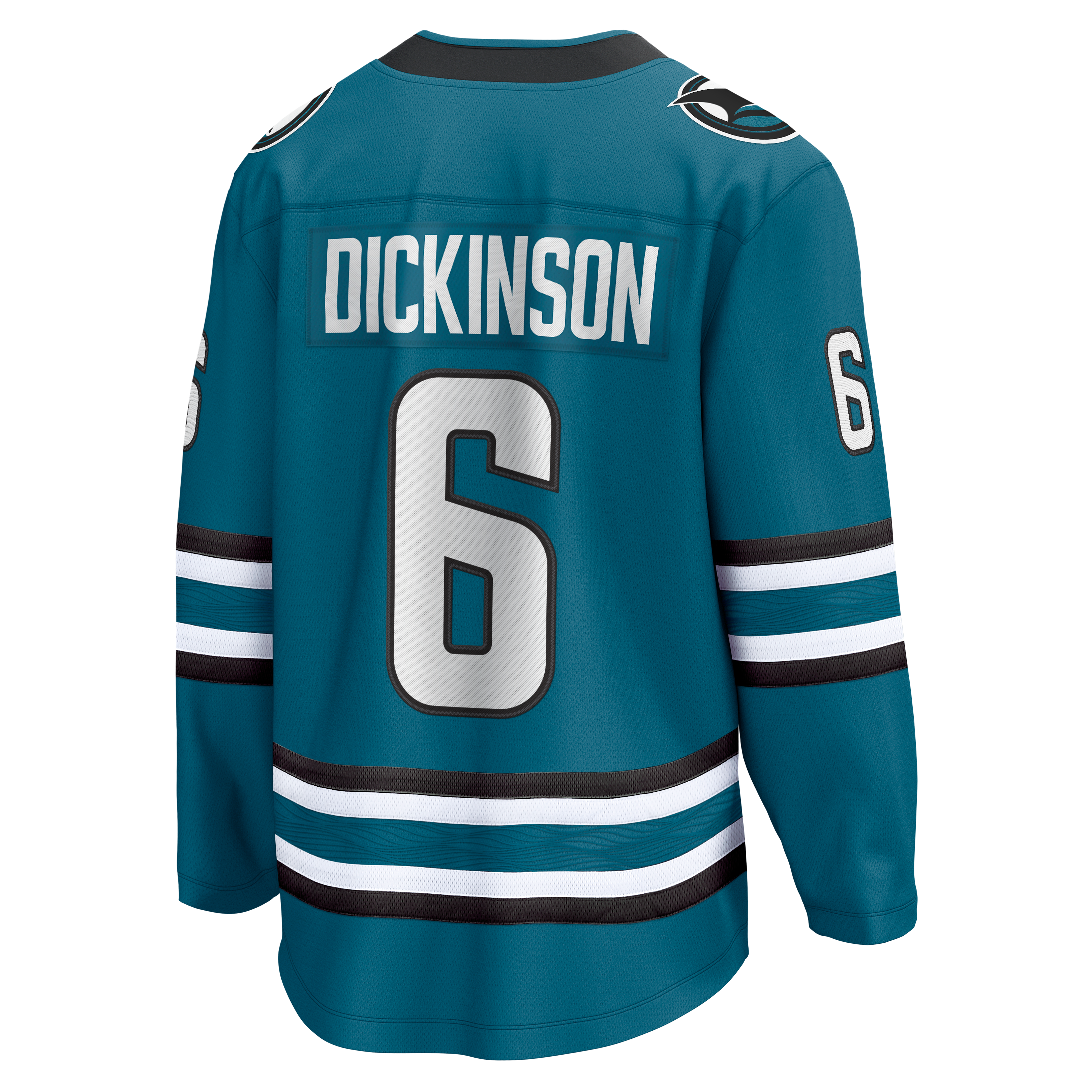 Sam Dickinson San Jose Sharks Fanatics Home Breakaway Jersey – Teal Clowdercats
