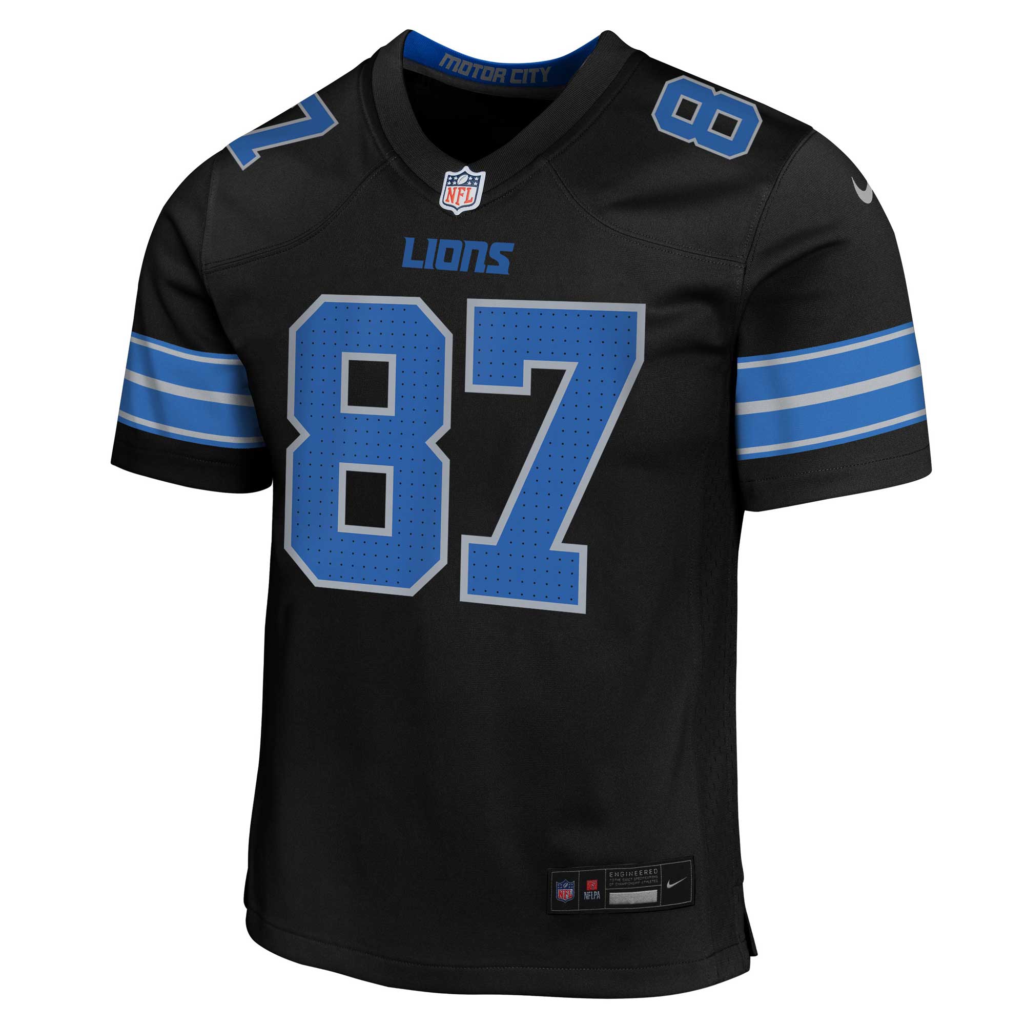 Sam LaPorta Detroit Lions Nike Youth Game Jersey – Black Clowdercats